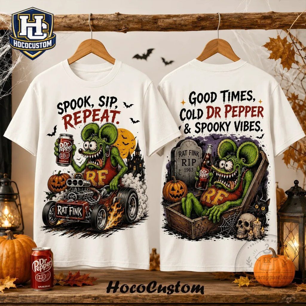 Dr Pepper Rat Fink Halloween Spooky Vibes T-Shirt