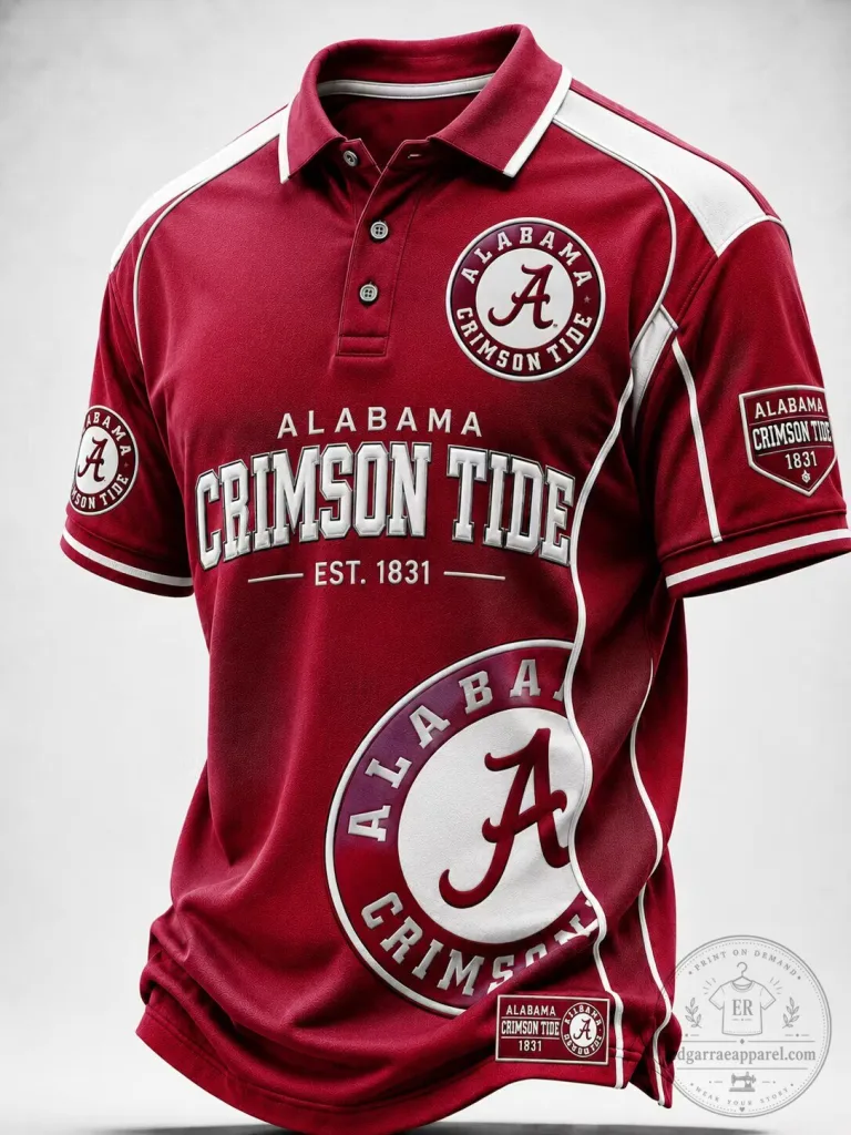 Alabama Crimson Tide Football Polo Shirt for Men