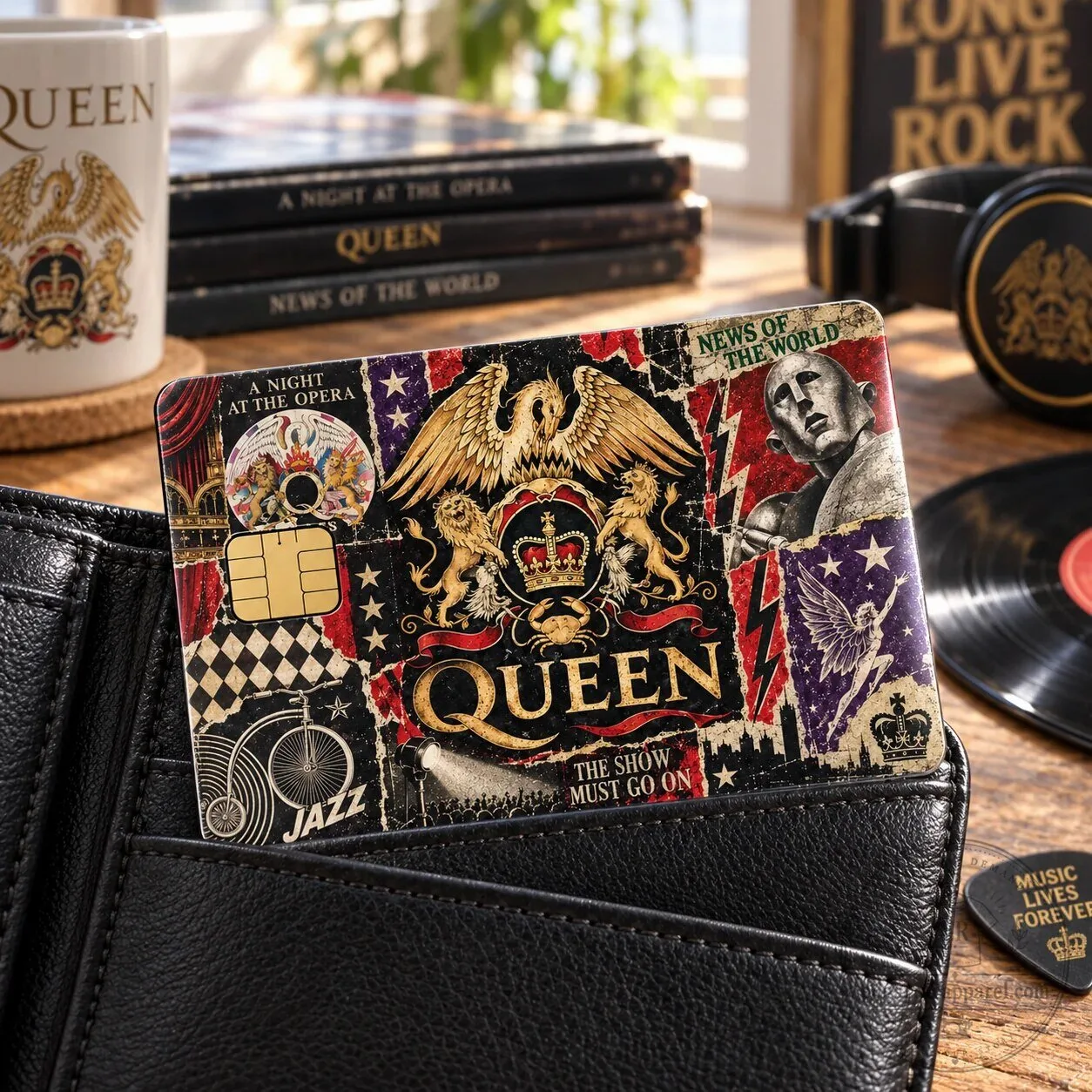 Queen Jazz Music Album Art Credit Card Skin, A Night at the Opera News of the World 7 Queen Jazz Music Album Art Credit Card Skin, A Night at the Opera News of the World