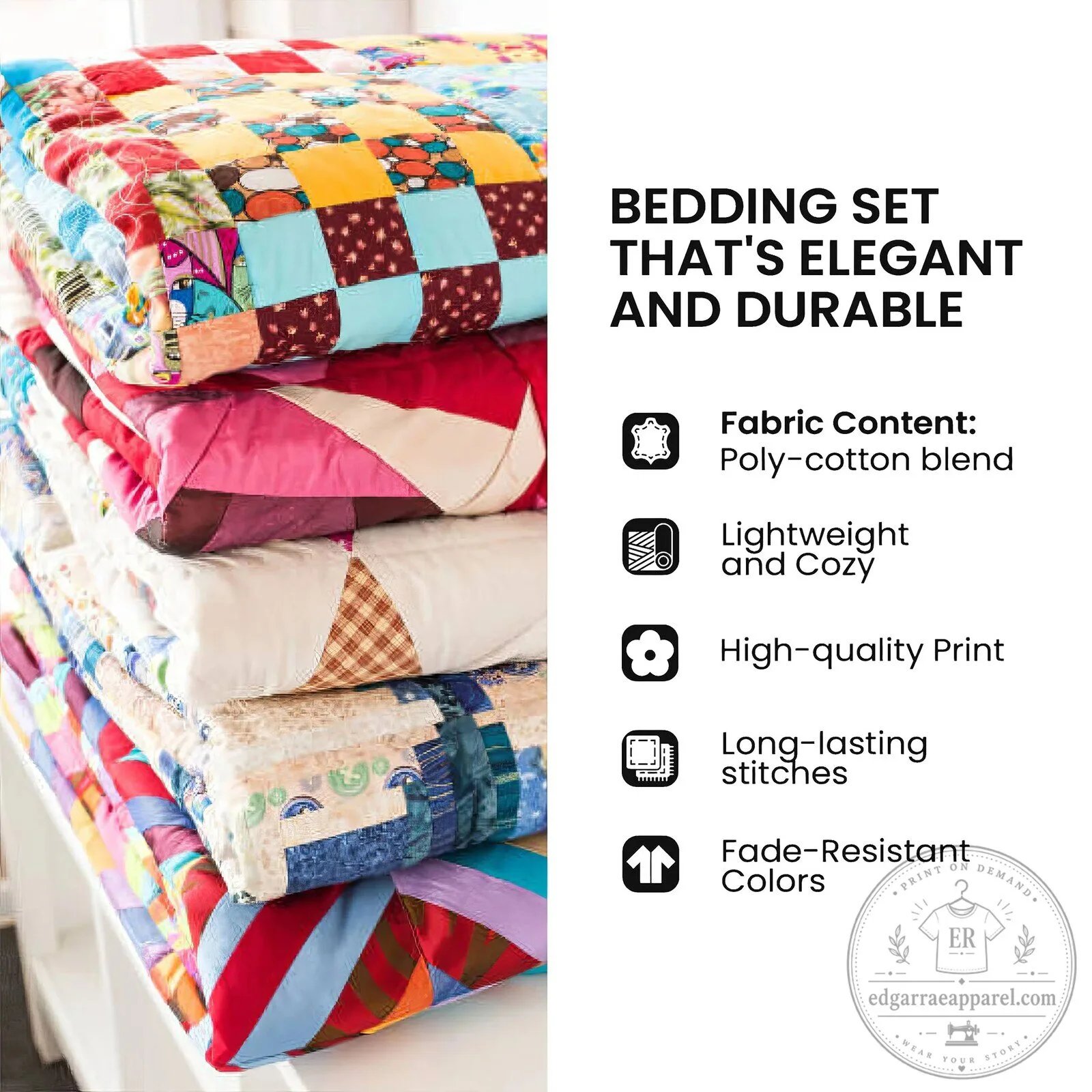 Military Medals of Valor Quilted Bedding Set with Eagle and Ribbons 11 Military Medals of Valor Quilted Bedding Set with Eagle and Ribbons