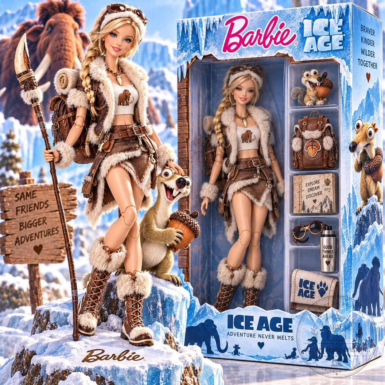 Barbie Ice Age Adventure Never Melts Commemorative Collectible Figurine 5 Barbie Ice Age Adventure Never Melts Commemorative Collectible Figurine
