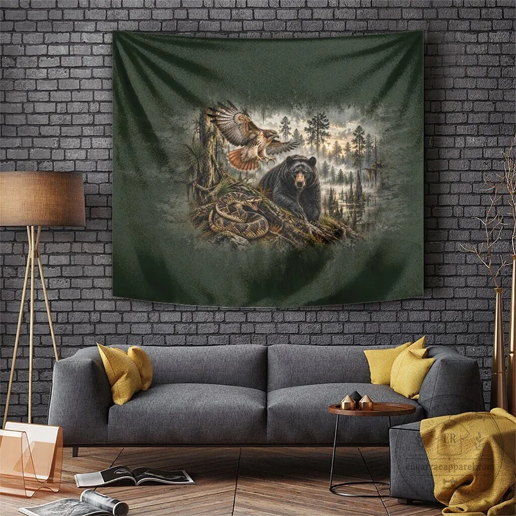 Choctaw Nation Land Of The Free Native American Wildlife Nature Tapestry