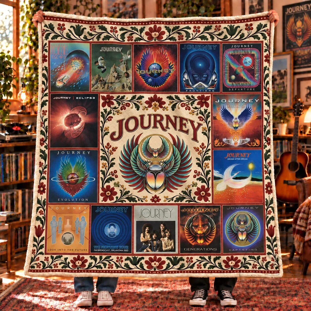 Journey Band Album Covers Collage Music Fan Cozy Sherpa Fleece Blanket 7 Journey Band Album Covers Collage Music Fan Cozy Sherpa Fleece Blanket