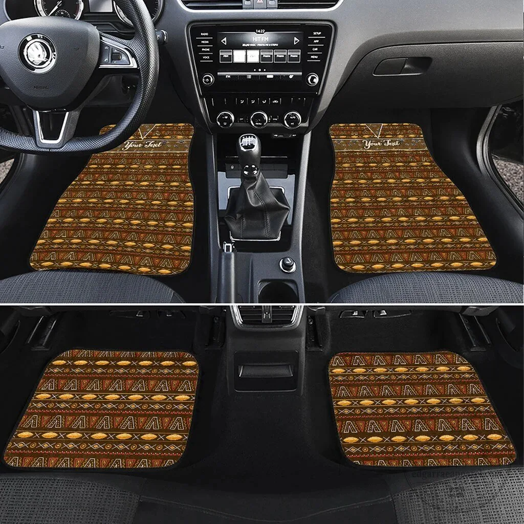 Personalized African Tribal Pattern Mudcloth Heritage Art Car Floor Mats