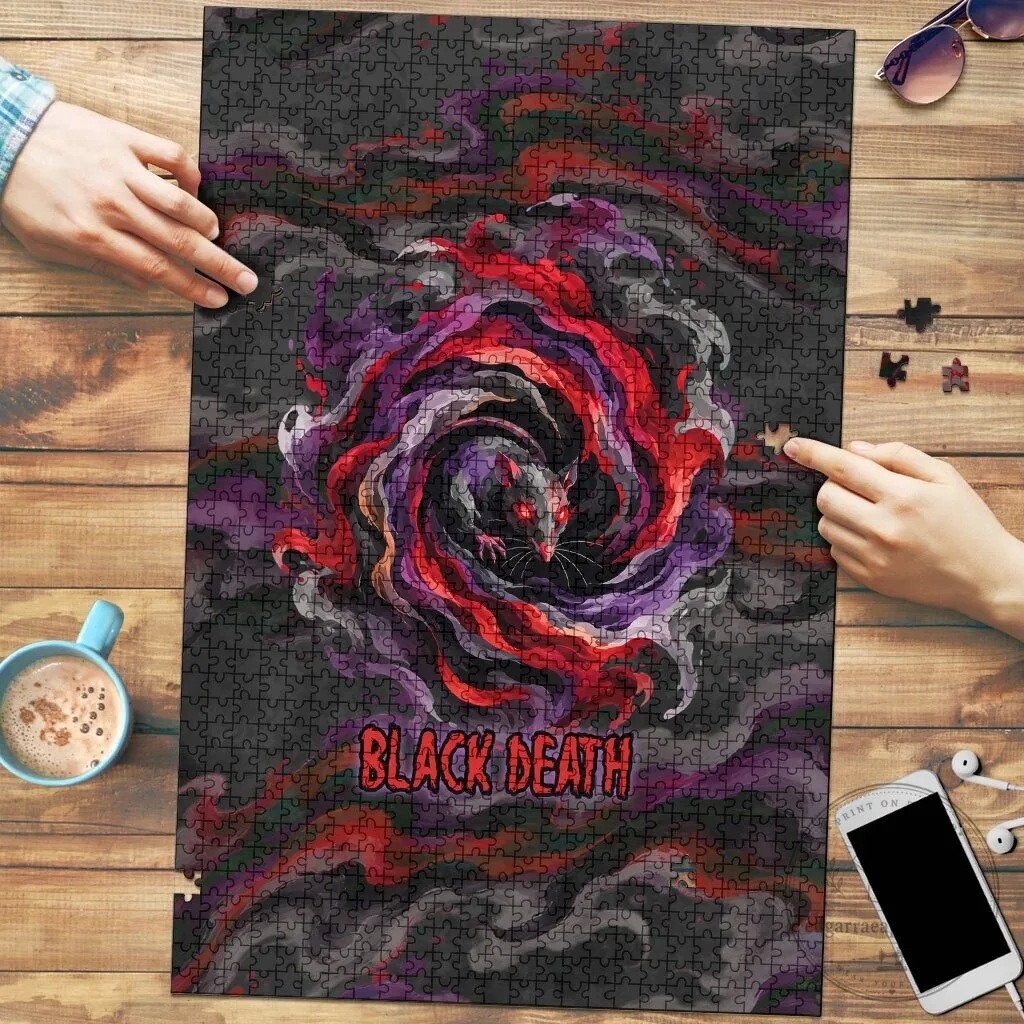 Black Death Plague Rat Gothic Fantasy Horror Jigsaw Puzzle