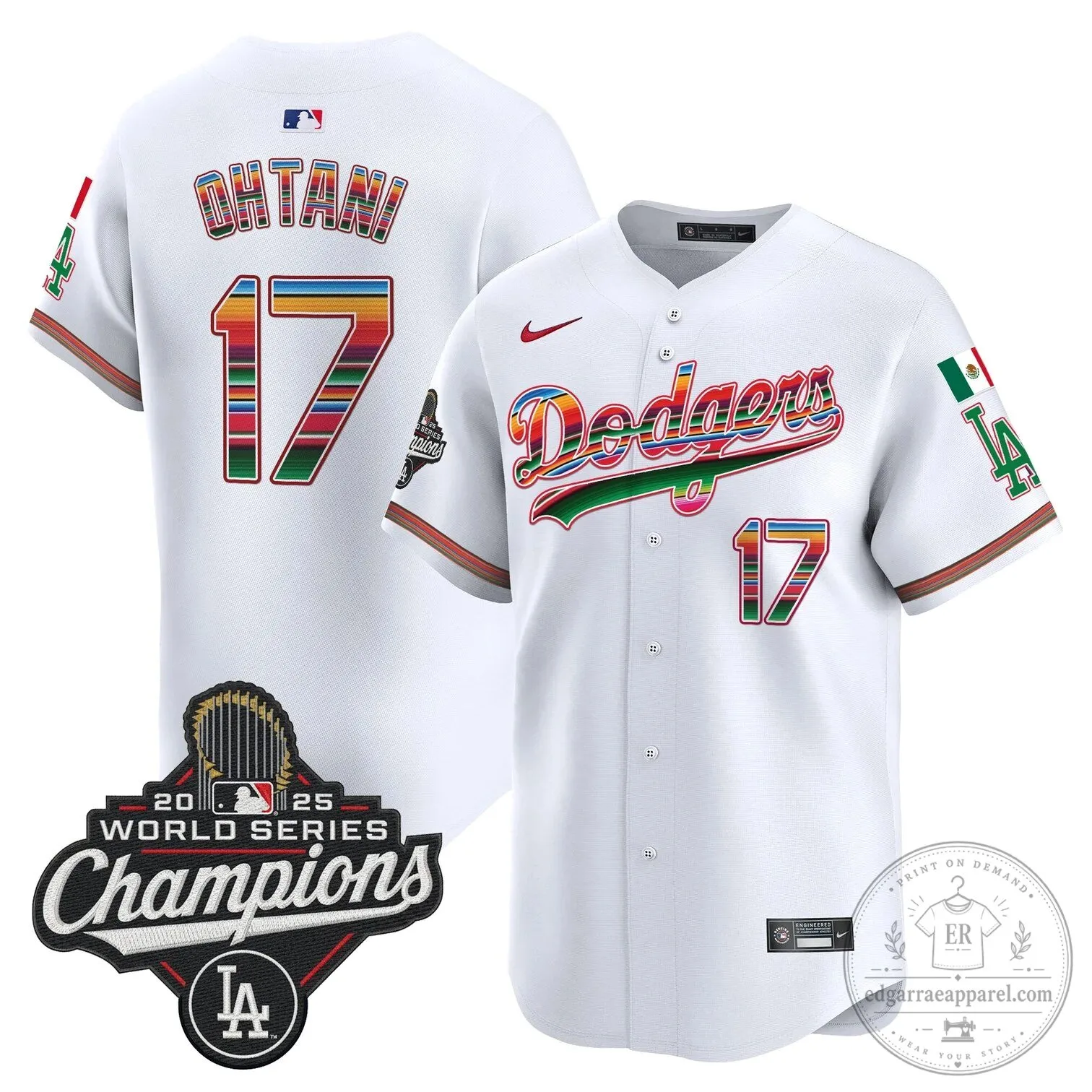 Mexico World Series Champions Baseball Jersey - Shohei Ohtani, Los Angeles Dodgers