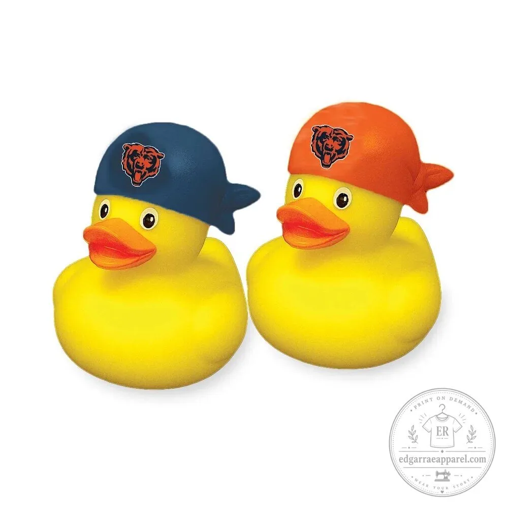 Chicago Bears NFL Football Team Rubber Duck Set