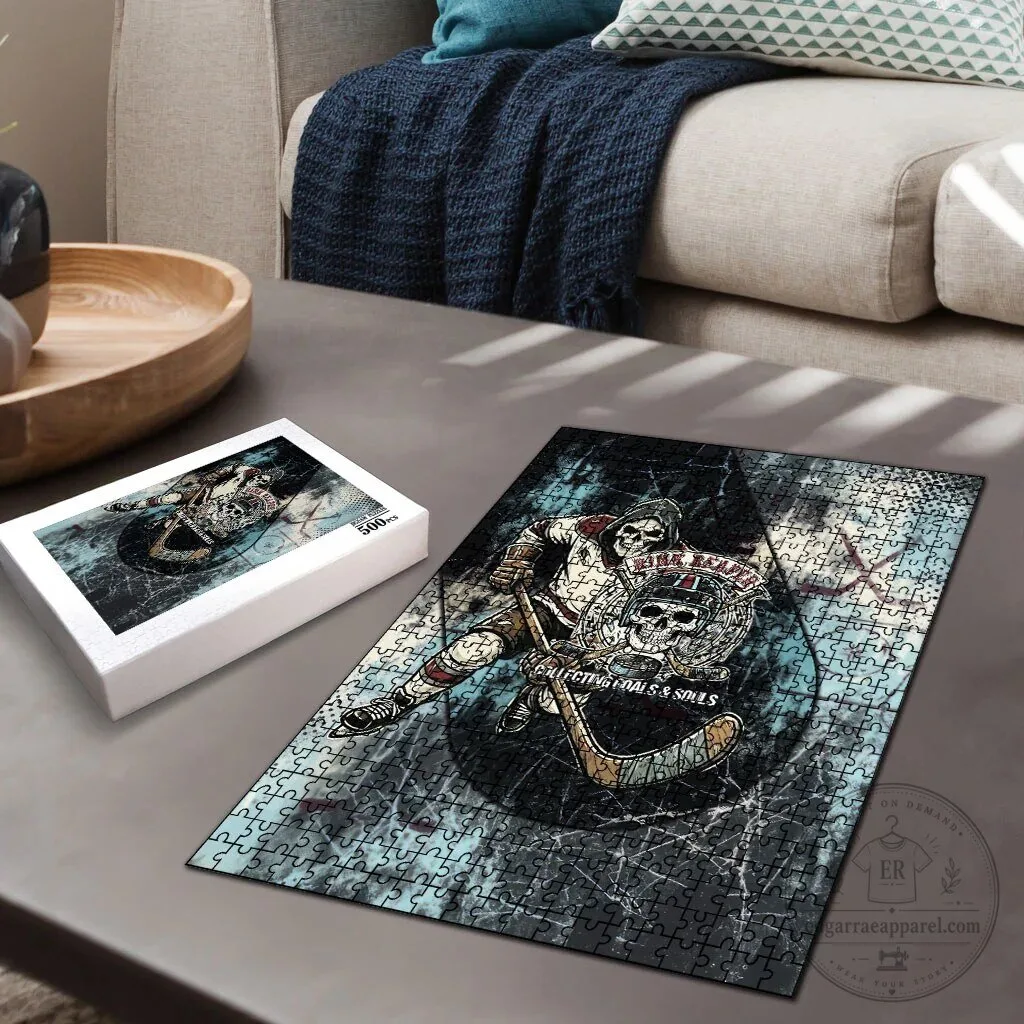 Ice Hockey Rink Reaper Grim Reaper Skeleton Collecting Goals and Souls Puzzle 10 Ice Hockey Rink Reaper Grim Reaper Skeleton Collecting Goals and Souls Puzzle