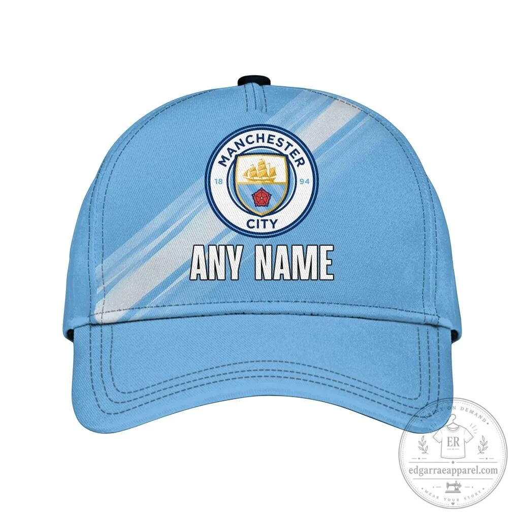 Personalized Manchester City Football Club Sky Blue Baseball Cap Hat
