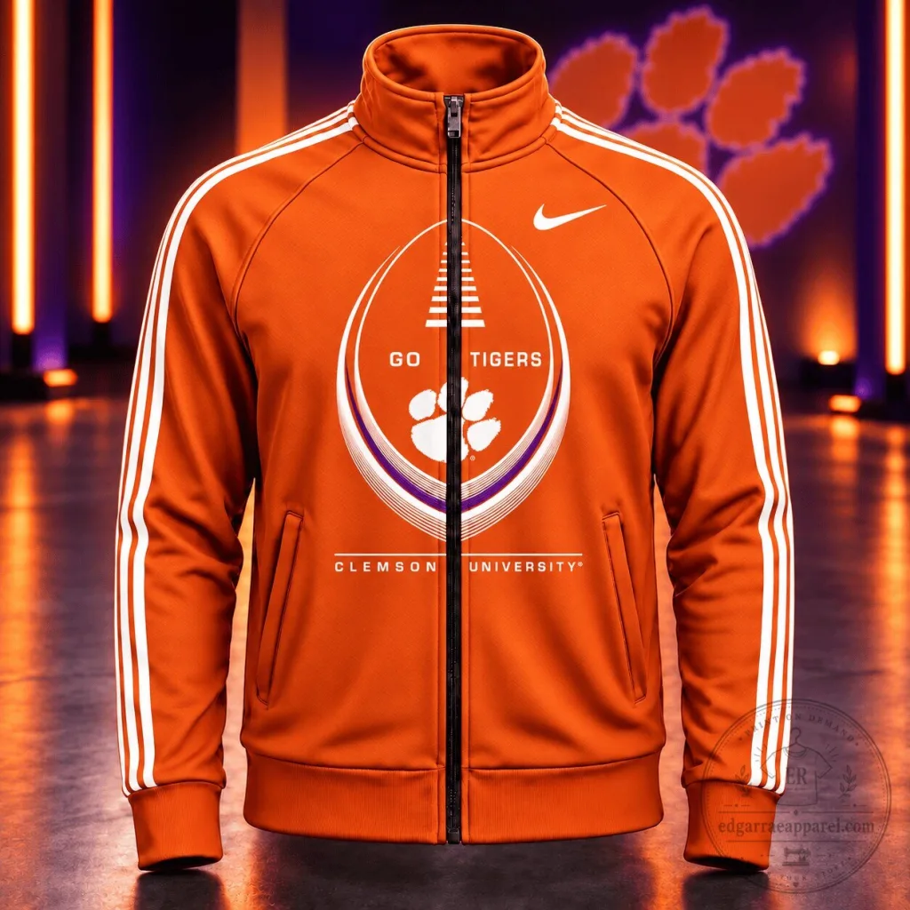 Clemson Tigers Go Tigers University Full-Zip Track Jacket Clemson Tigers Go Tigers University Full-Zip Track Jacket