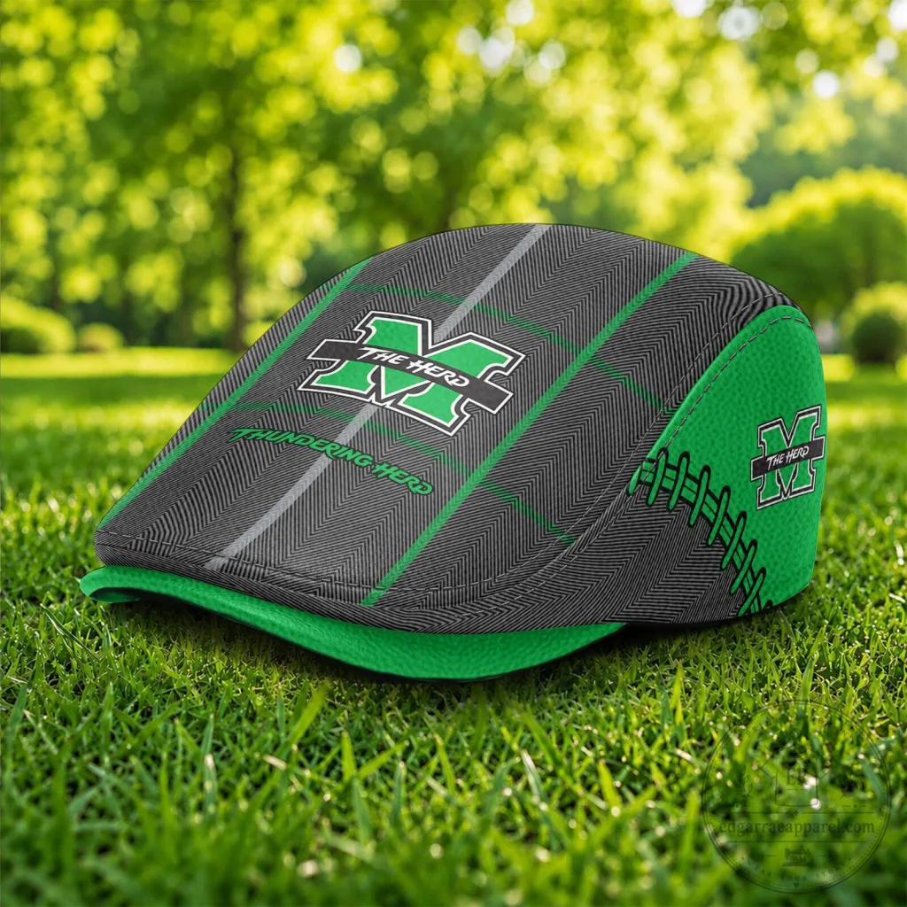 Marshall Thundering Herd NCAA Golf Flat Cap Hat Marshall Thundering Herd NCAA Golf Flat Cap Hat