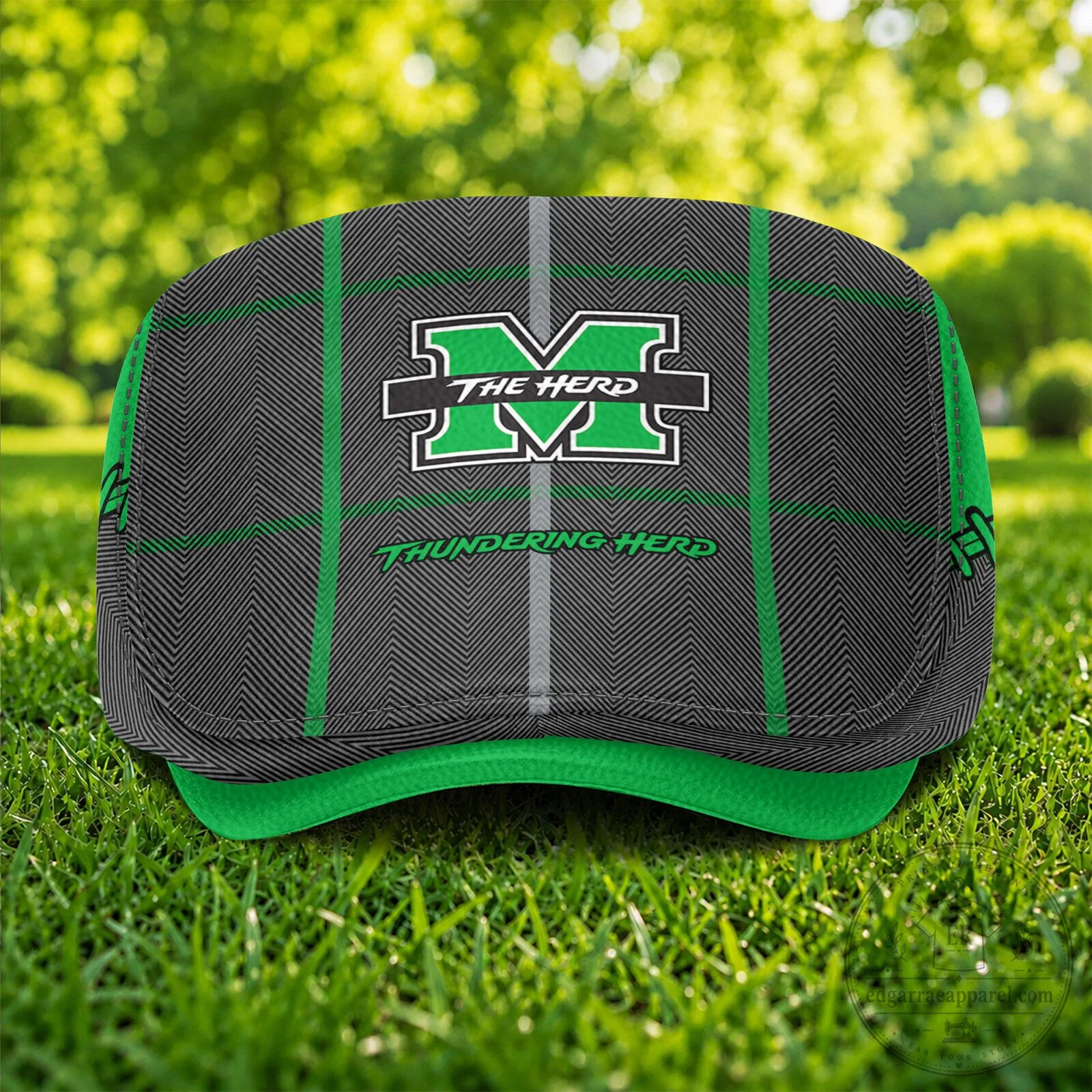 Marshall Thundering Herd NCAA Golf Flat Cap Hat 8 Marshall Thundering Herd NCAA Golf Flat Cap Hat