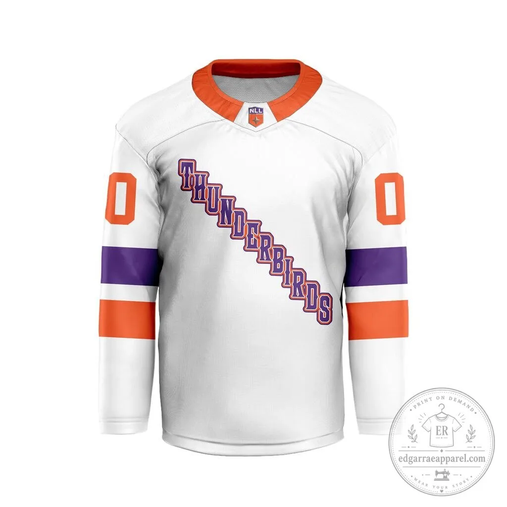 Halifax Thunderbirds National Lacrosse League Personalized White Hockey Jersey