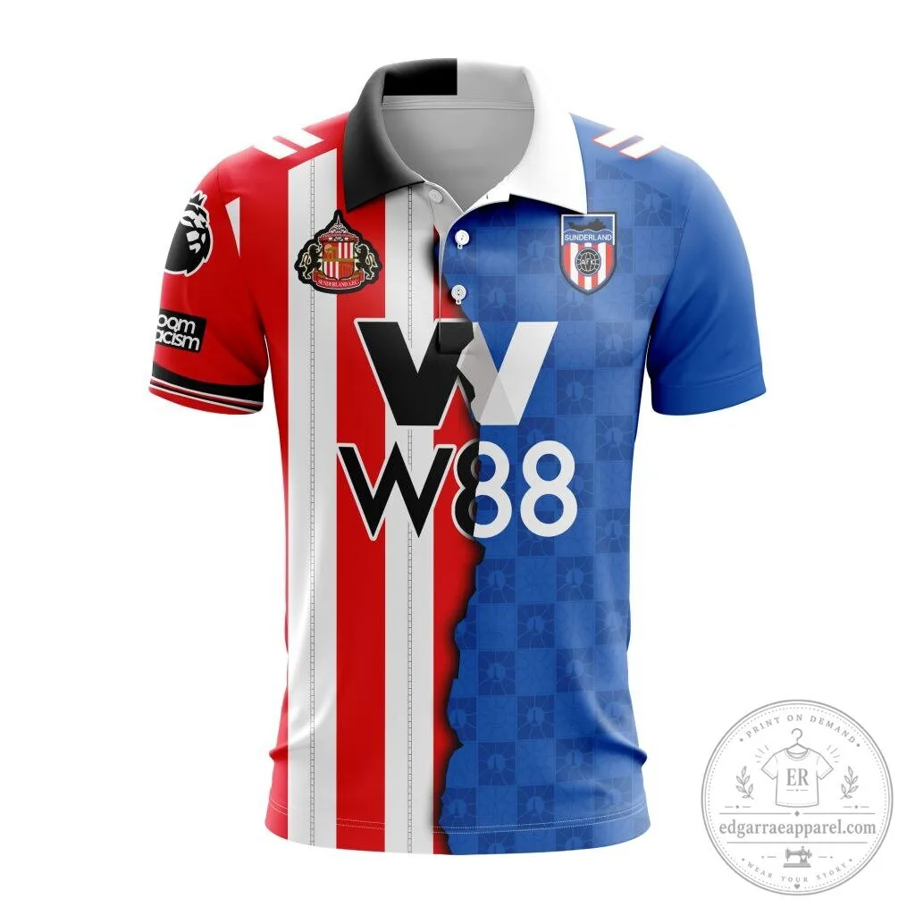 Sunderland Football Club Personalized 2025-2026 Away and Home Mix Polo Shirt