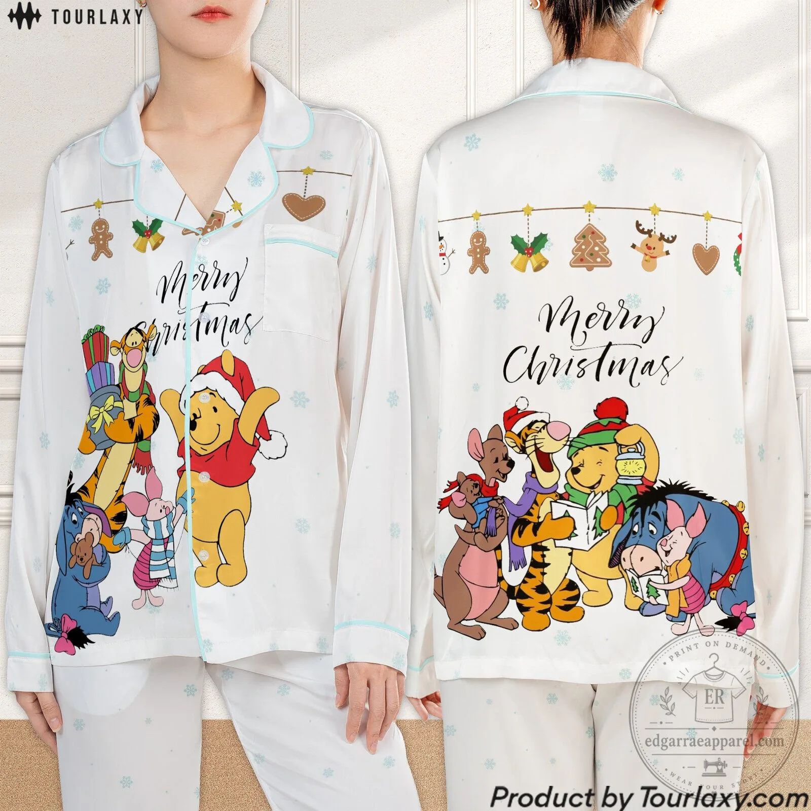 Winnie The Pooh And Friends Merry Christmas Holiday Pajamas Set