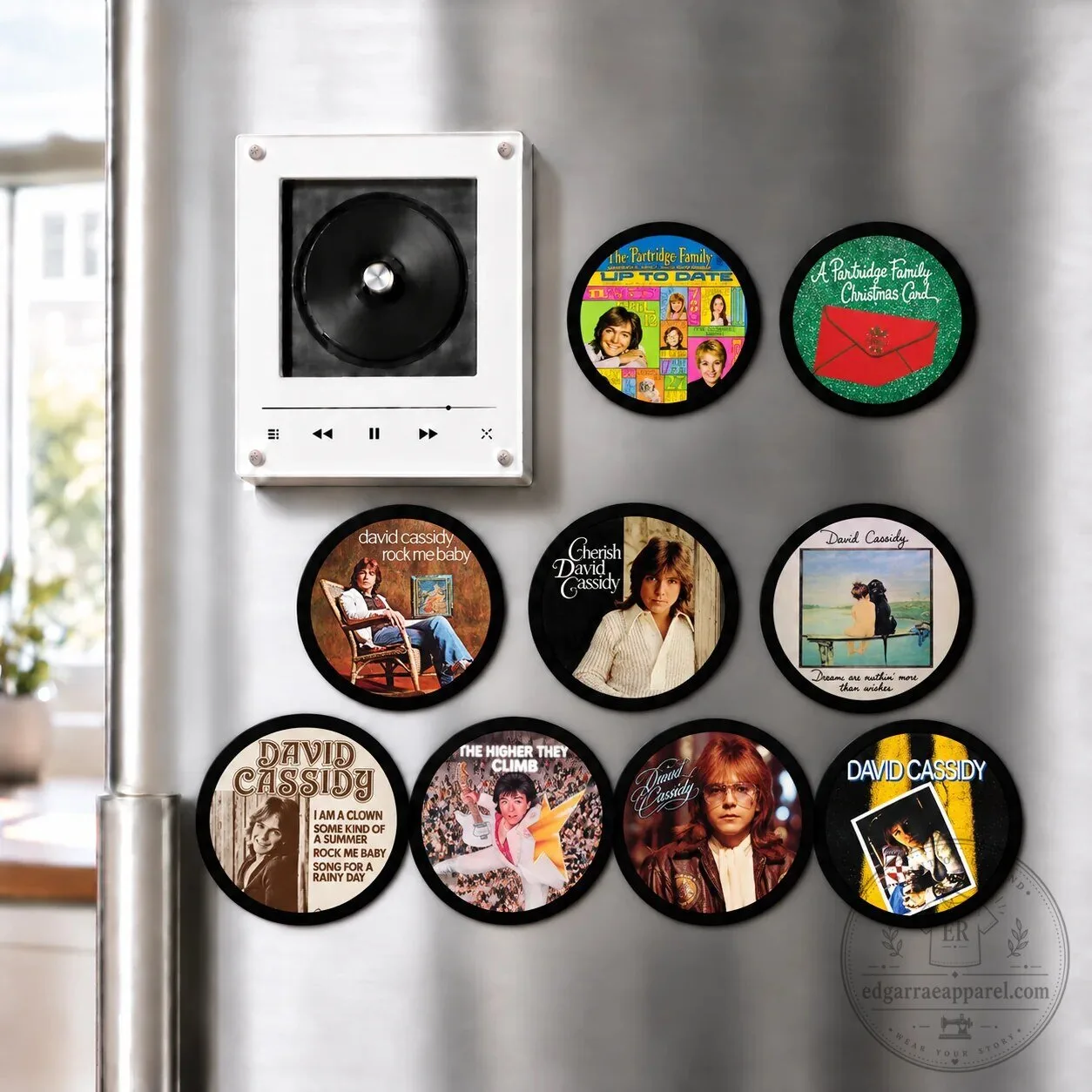 David Cassidy Album Cover Mini CD Player Light with 10 Album Art Discs 11 David Cassidy Album Cover Mini CD Player Light with 10 Album Art Discs
