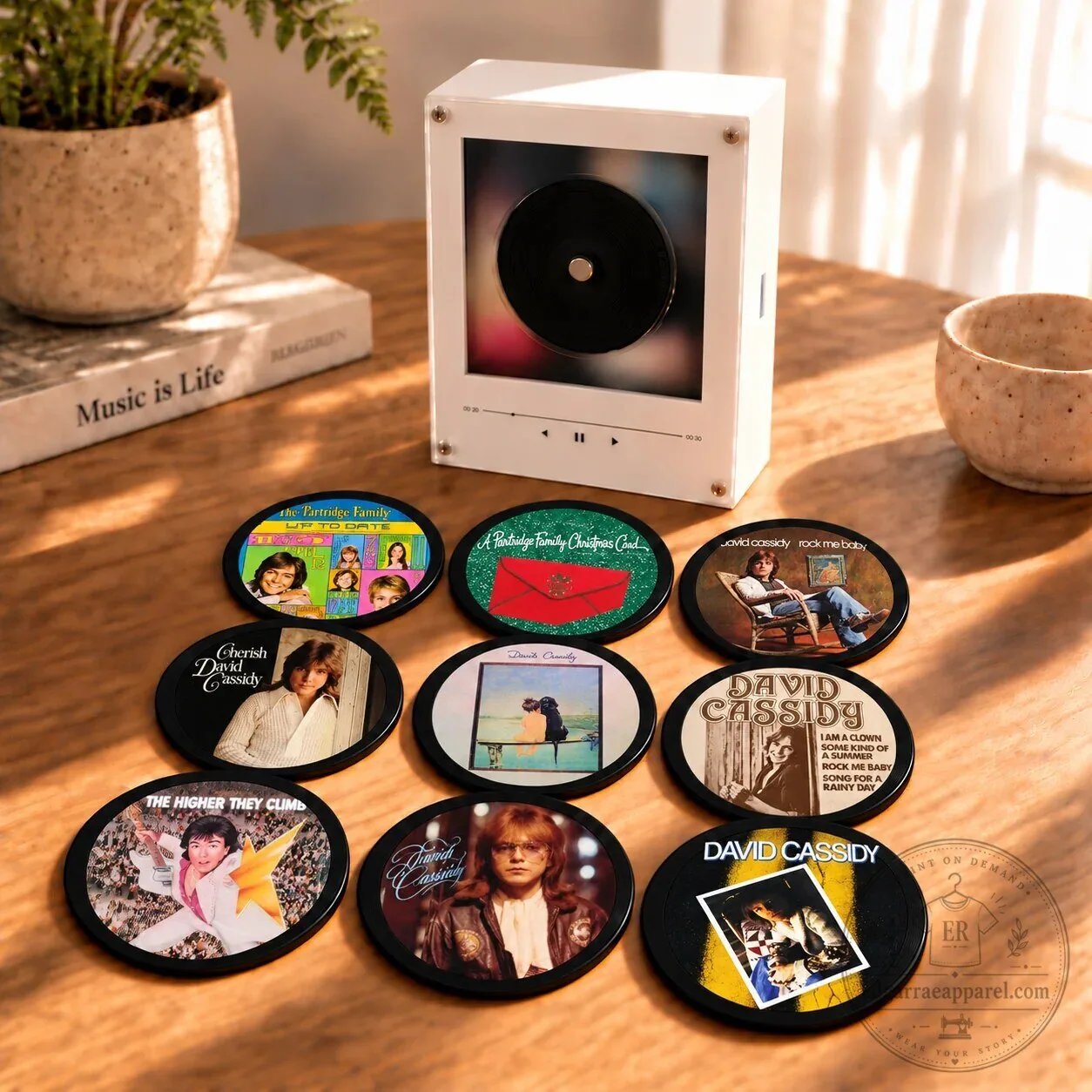 David Cassidy Album Cover Mini CD Player Light with 10 Album Art Discs 12 David Cassidy Album Cover Mini CD Player Light with 10 Album Art Discs