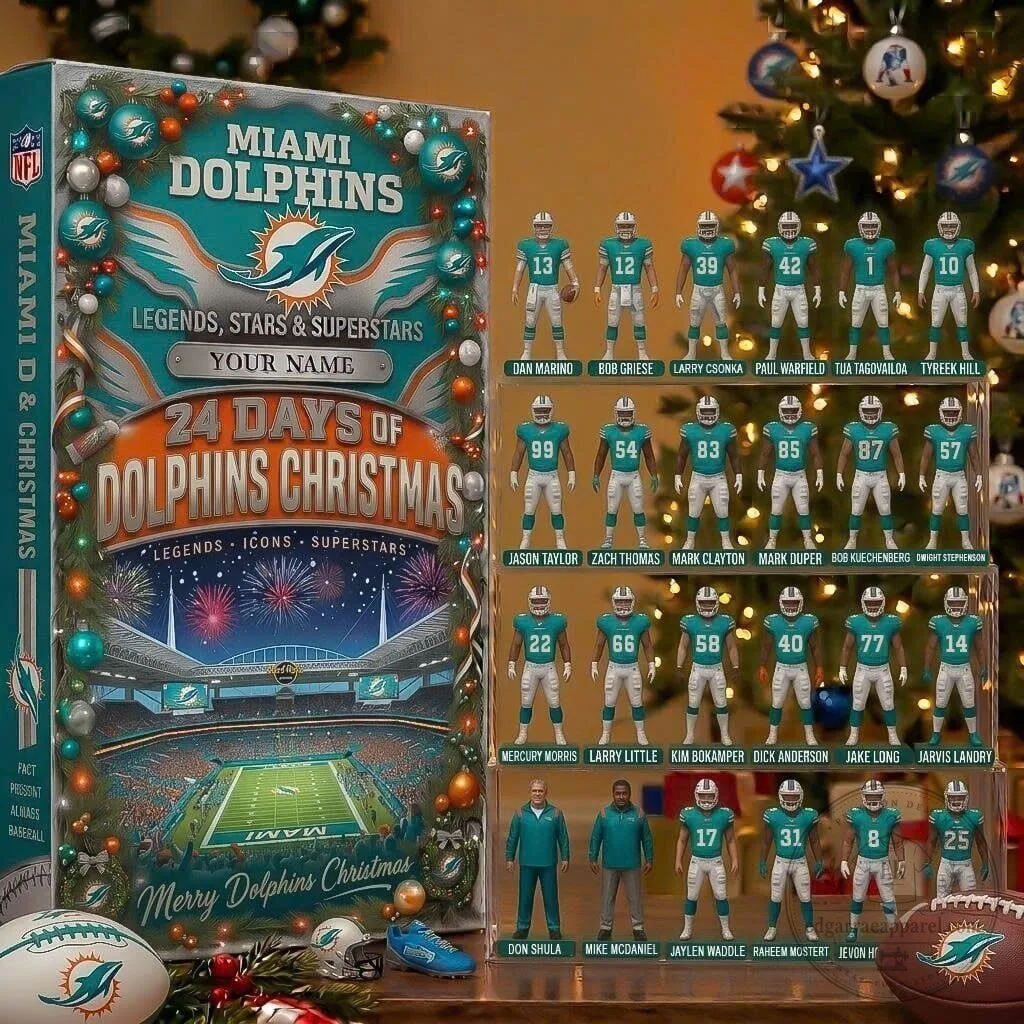 Miami Dolphins Legends Stars Superstars 24 Days of Christmas Advent Calendar