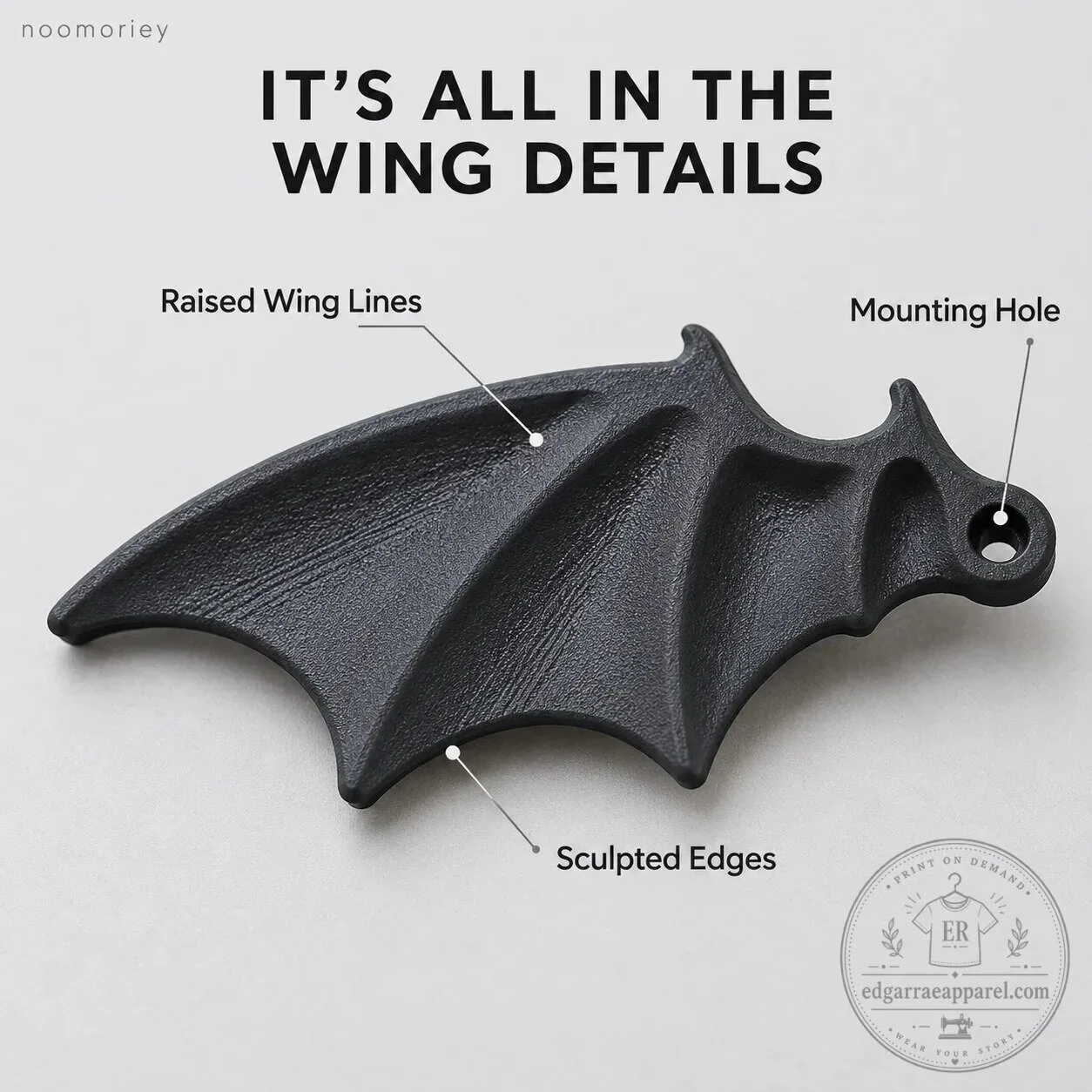 Bat Wing License Plate Frame Decor, Gothic Car Accessory, Halloween Auto Tag Cover – image 5 of 6