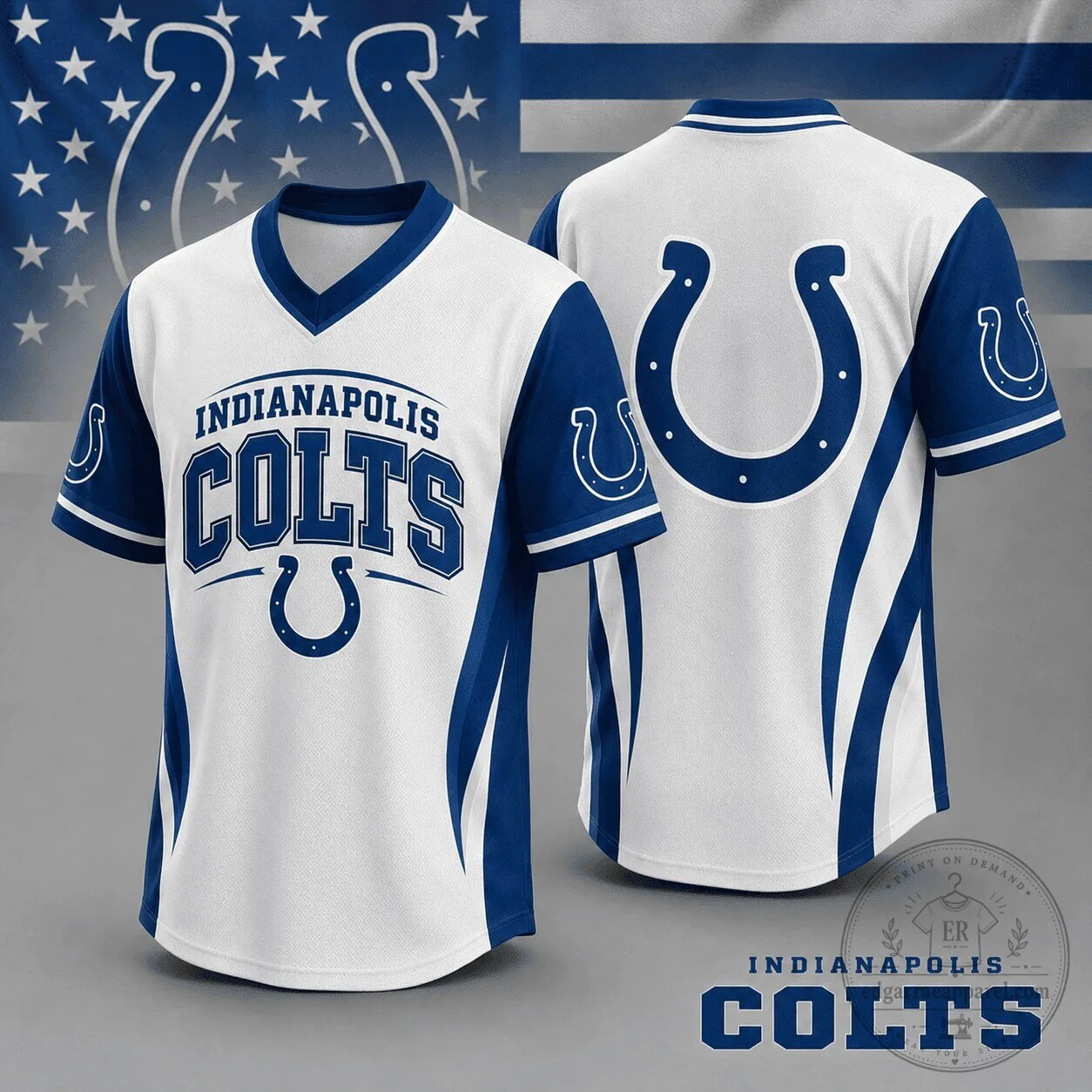 Indianapolis Colts Football Team Spirit V-Neck Short Sleeve Jersey 3 Indianapolis Colts Football Team Spirit V-Neck Short Sleeve Jersey
