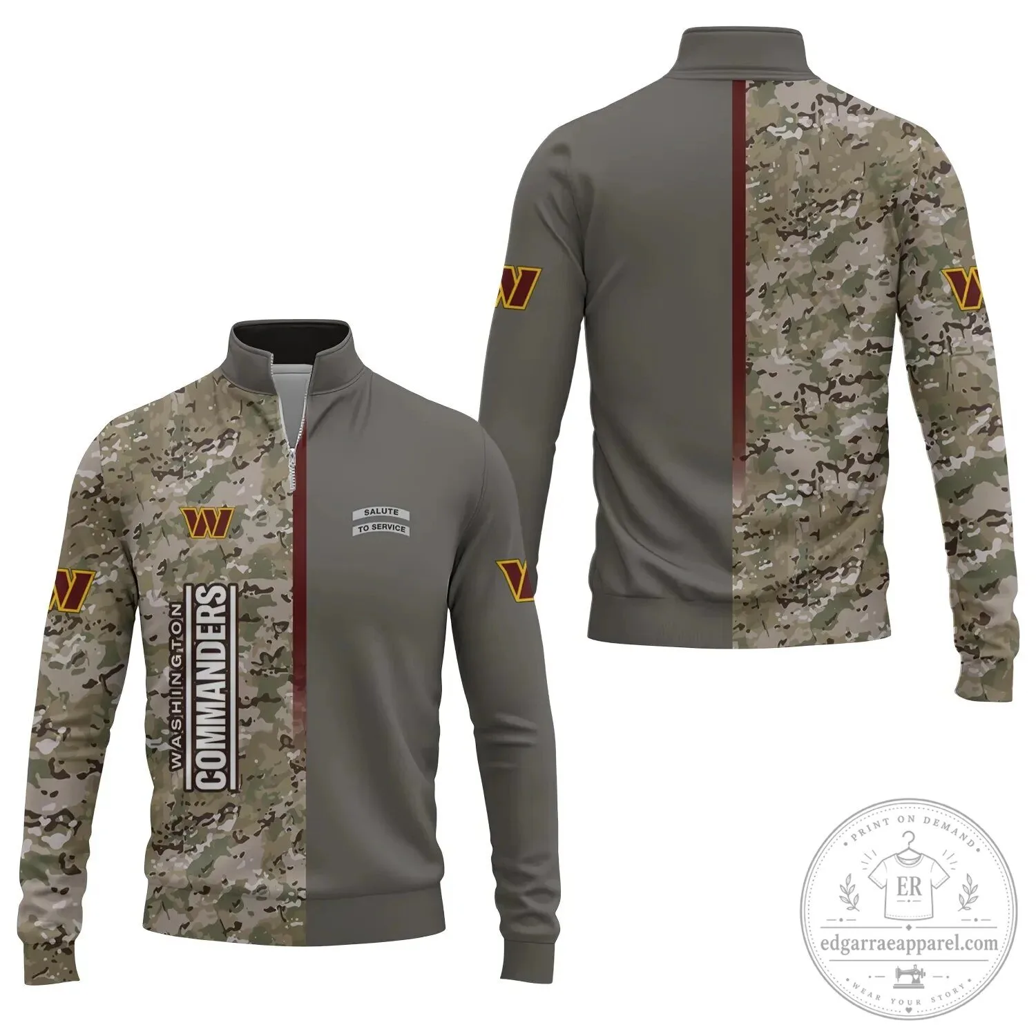 Commanders Salute To Service Quarter-Zip Sweatshirt for Washington Fans