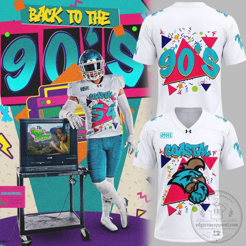 Coastal Carolina Chanticleers Football Jersey 90s Throwback Game Day Apparel Coastal Carolina Chanticleers Football Jersey 90s Throwback Game Day Apparel
