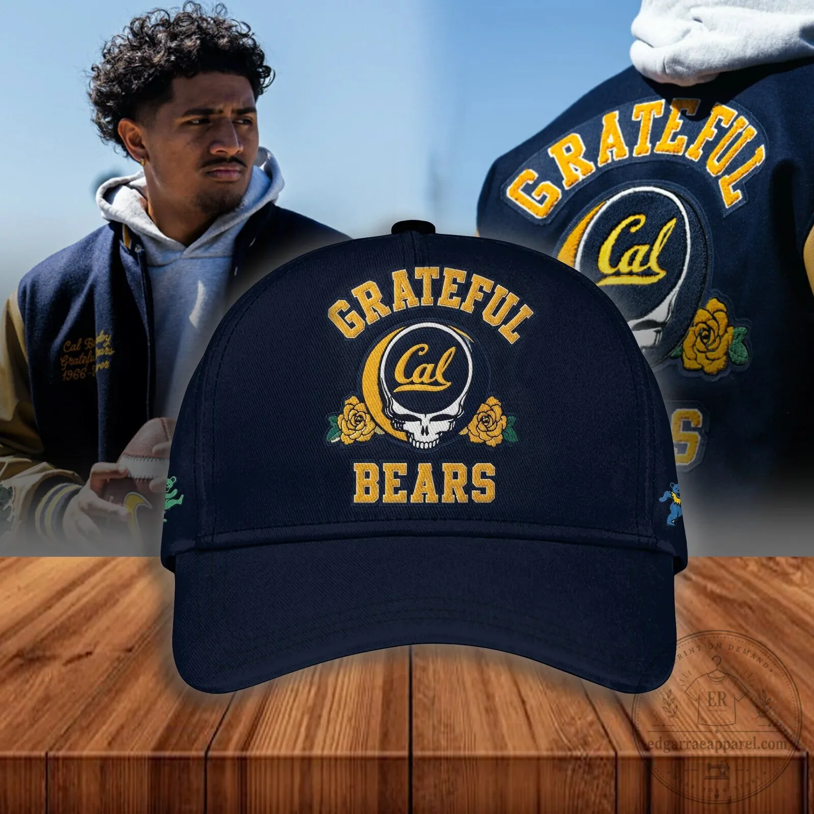 Grateful Dead California Golden Bears Football Steal Your Face Cap Hat