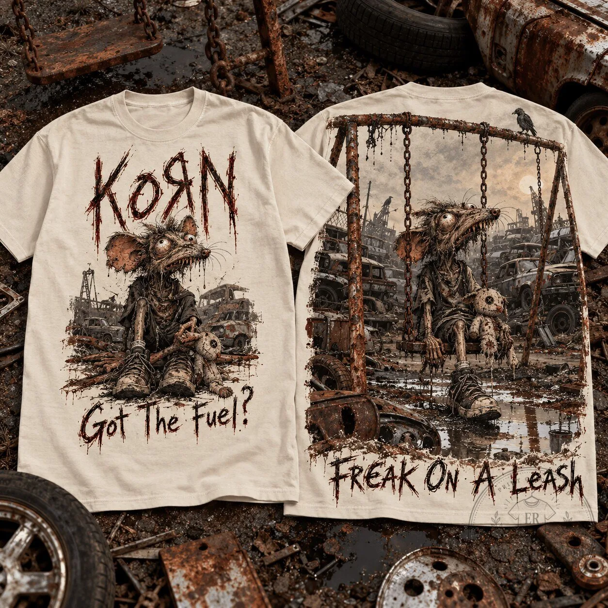Korn Rat Fink Freak On A Leash Got The Fuel Graphic T-Shirt