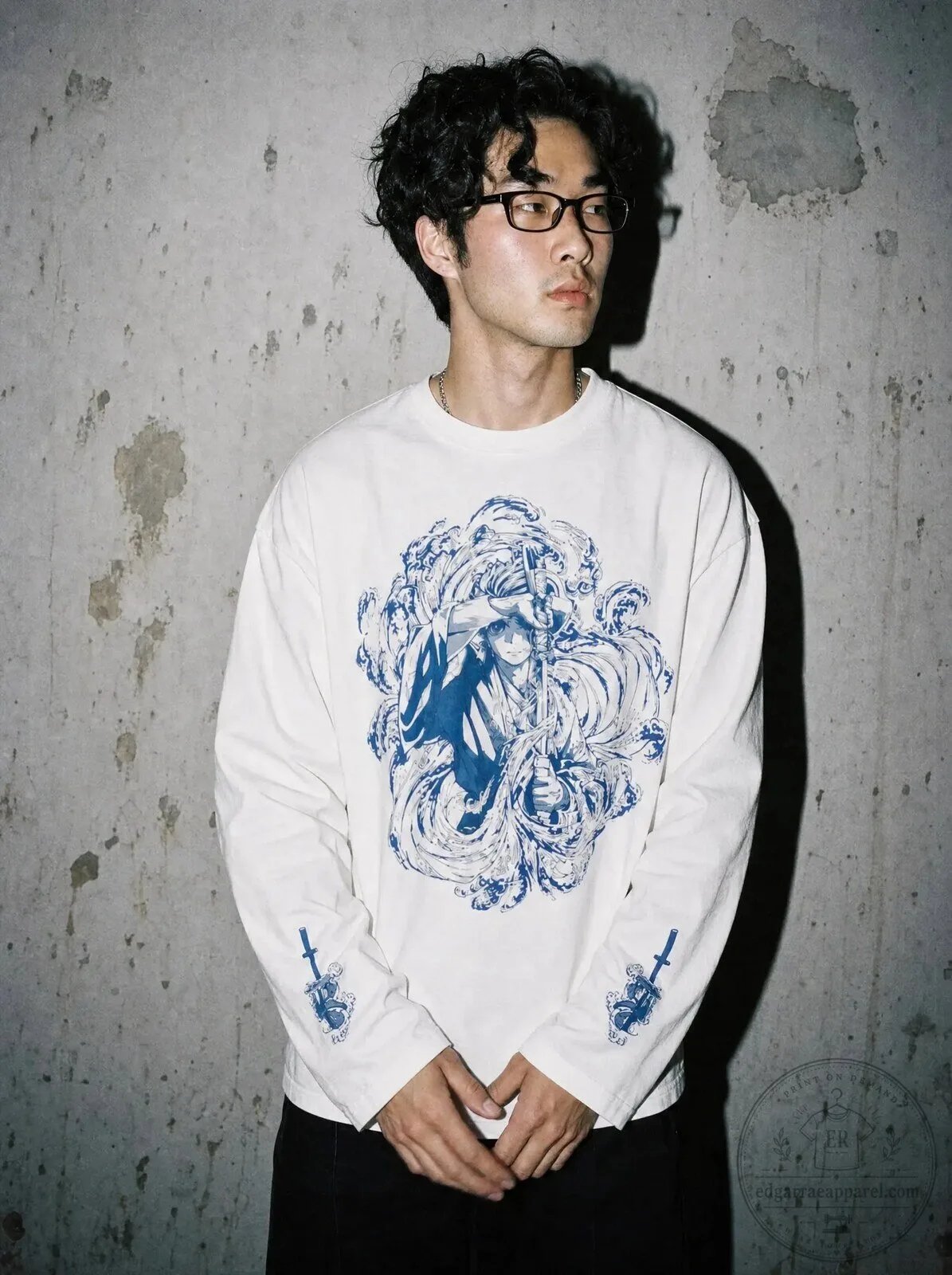 Demon Slayer Water Breathing Tanjiro Kamado Long-Sleeve T-Shirt