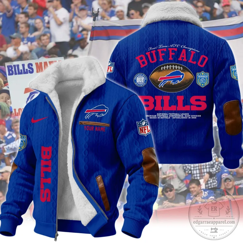 Buffalo Bills Four Time AFC Champions Winter Fleece Jacket Buffalo Bills Four Time AFC Champions Winter Fleece Jacket