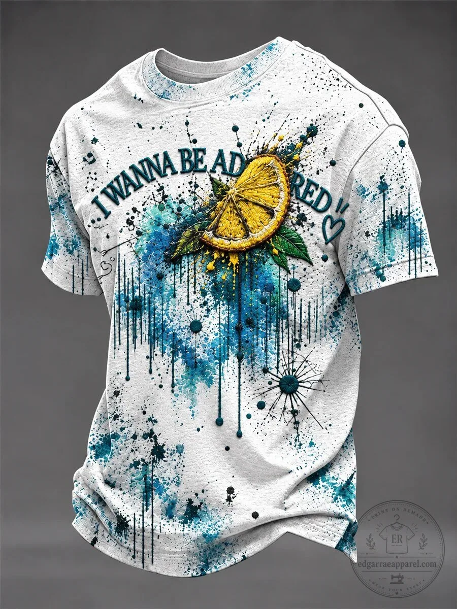 I Wanna Be Adored Lemon Roses Splash Art Graphic T-Shirt
