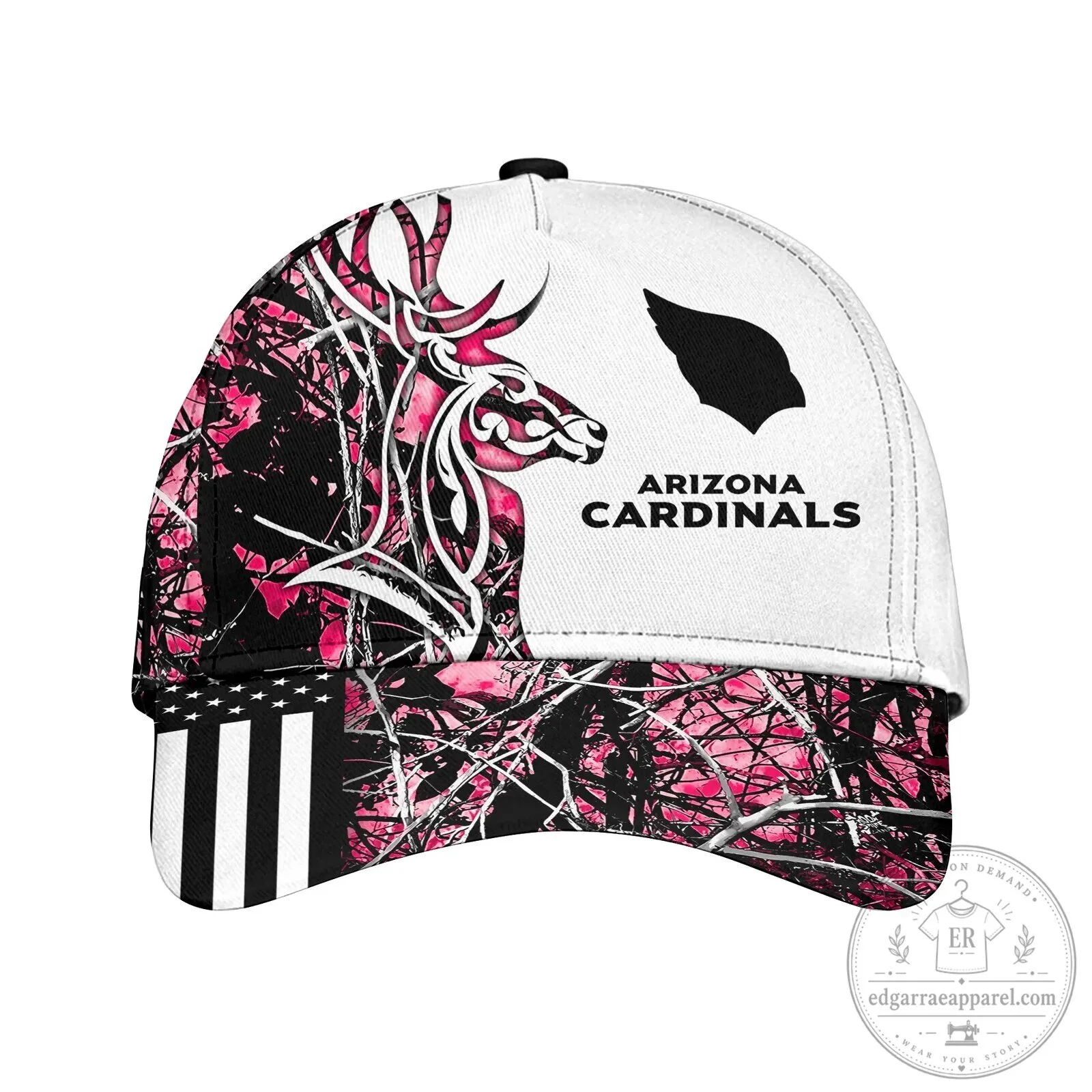 Pink Camouflage Cap Hat for Deer Hunting - Arizona Cardinals Edition