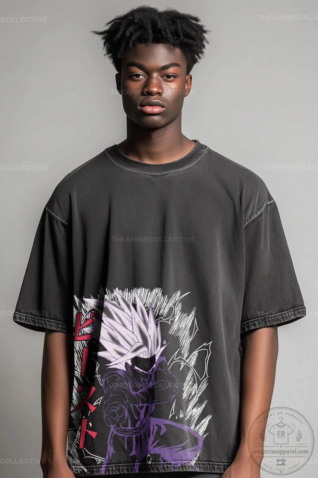 Dragon Ball Super Son Gohan Super Saiyan Vintage Washed Oversized T-Shirt