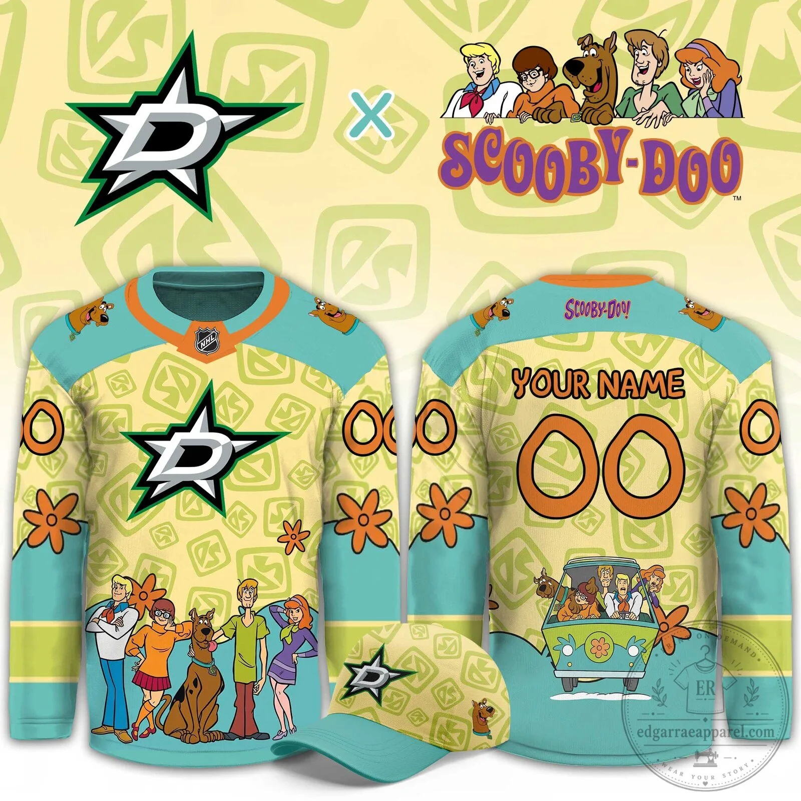 Dallas Stars Scooby-Doo Mystery Machine Hockey Jersey