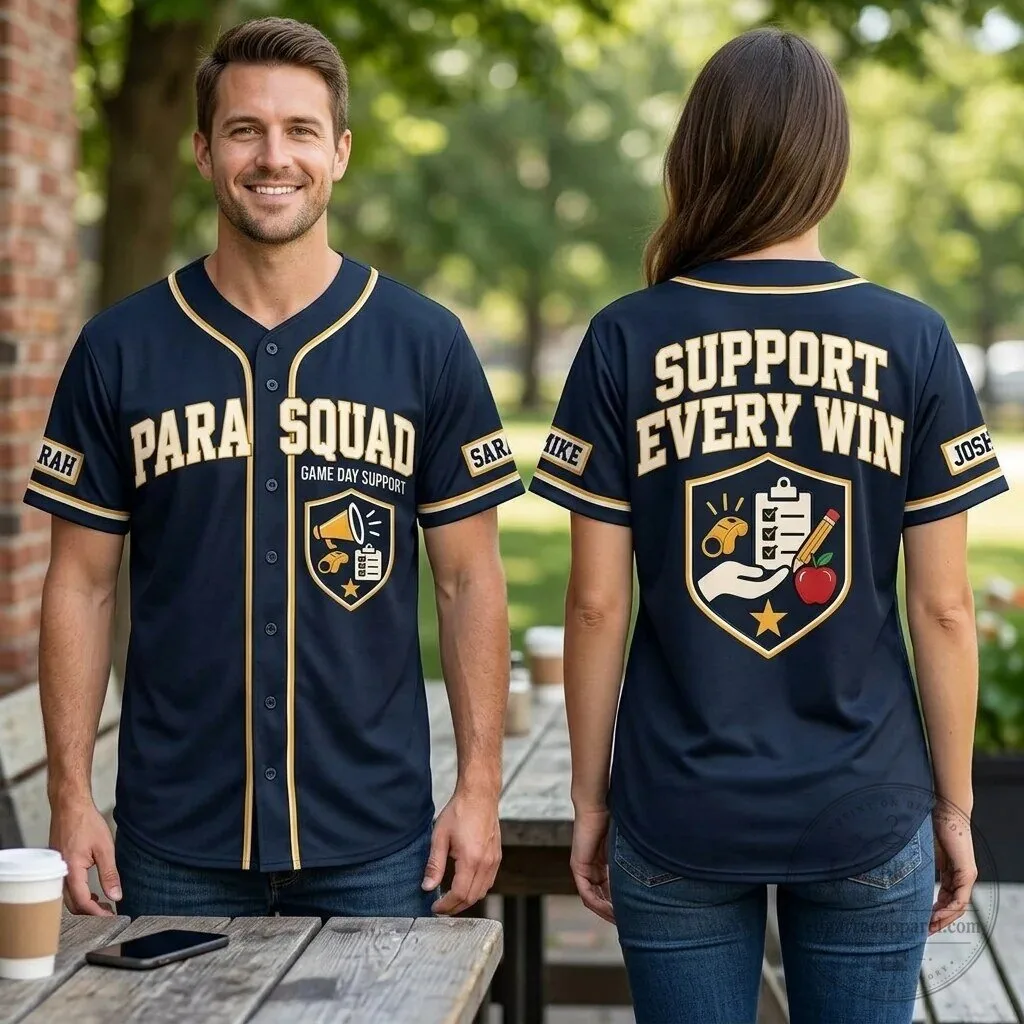 Personalized Paraprofessional Squad Game Day Support Baseball Jersey