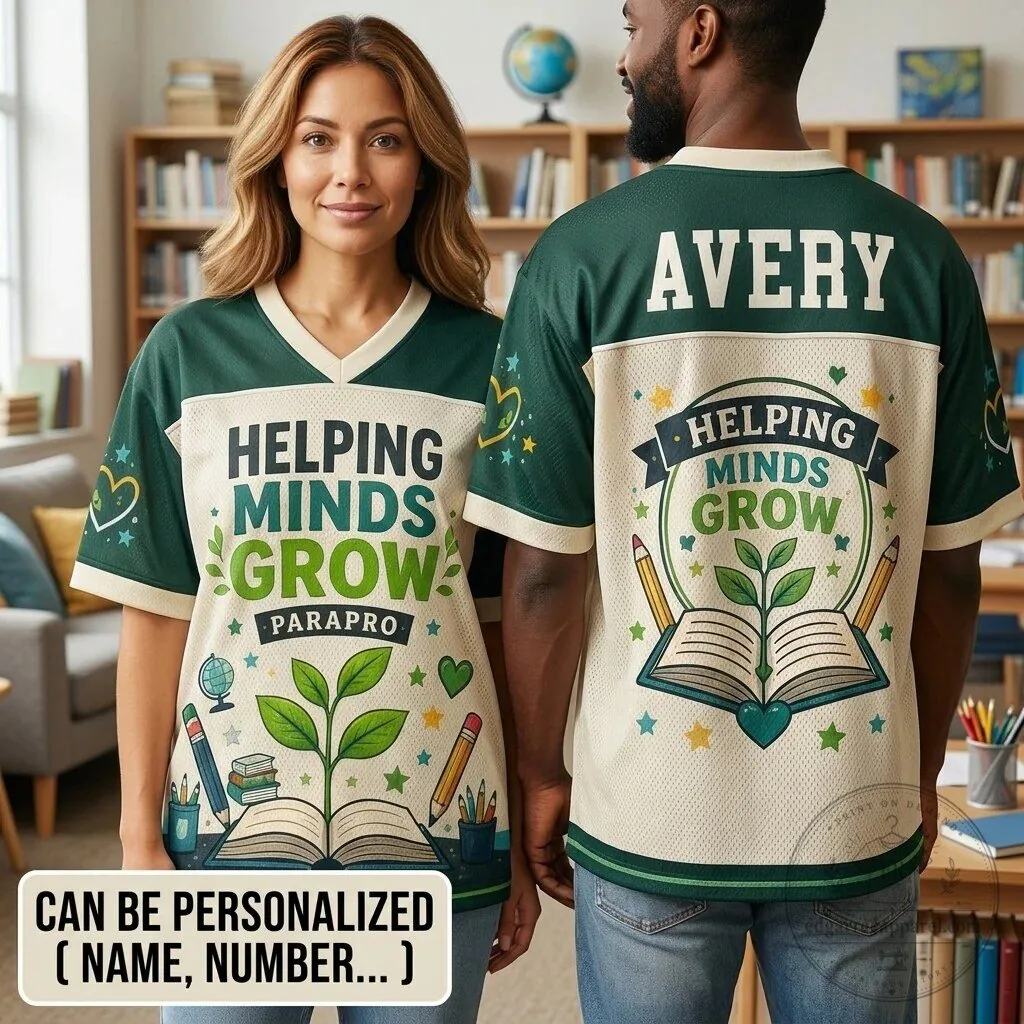 Personalized Paraprofessional Helping Minds Grow Football Jersey