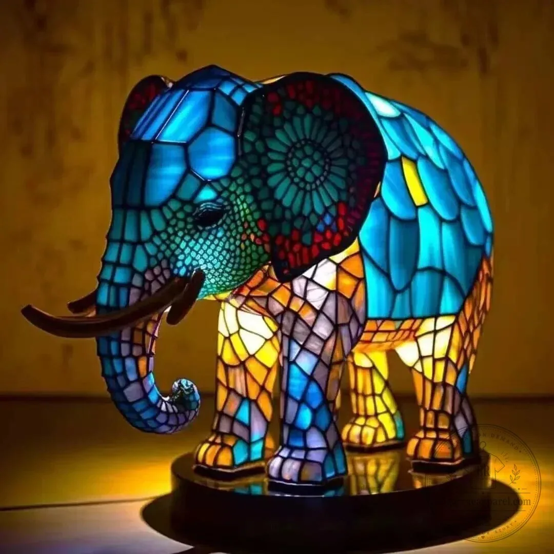 Highland Cow Stained Glass Sunflower LED Night Light Figurine 18 Highland Cow Stained Glass Sunflower LED Night Light Figurine