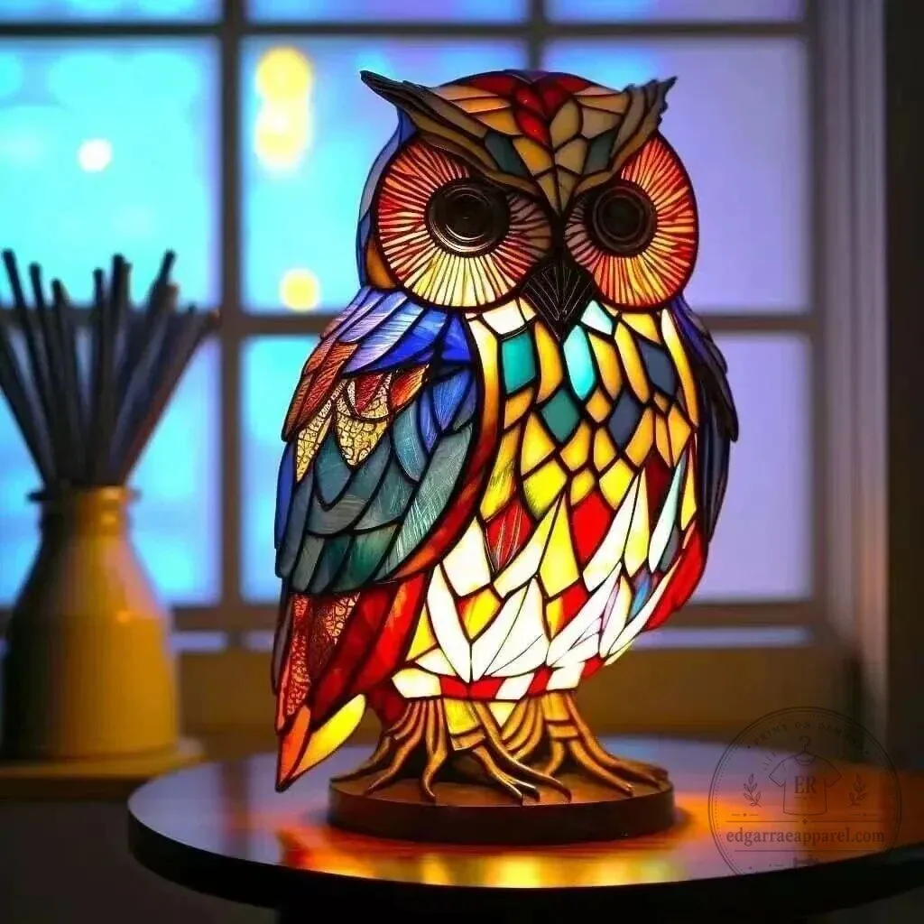 Highland Cow Stained Glass Sunflower LED Night Light Figurine 19 Highland Cow Stained Glass Sunflower LED Night Light Figurine