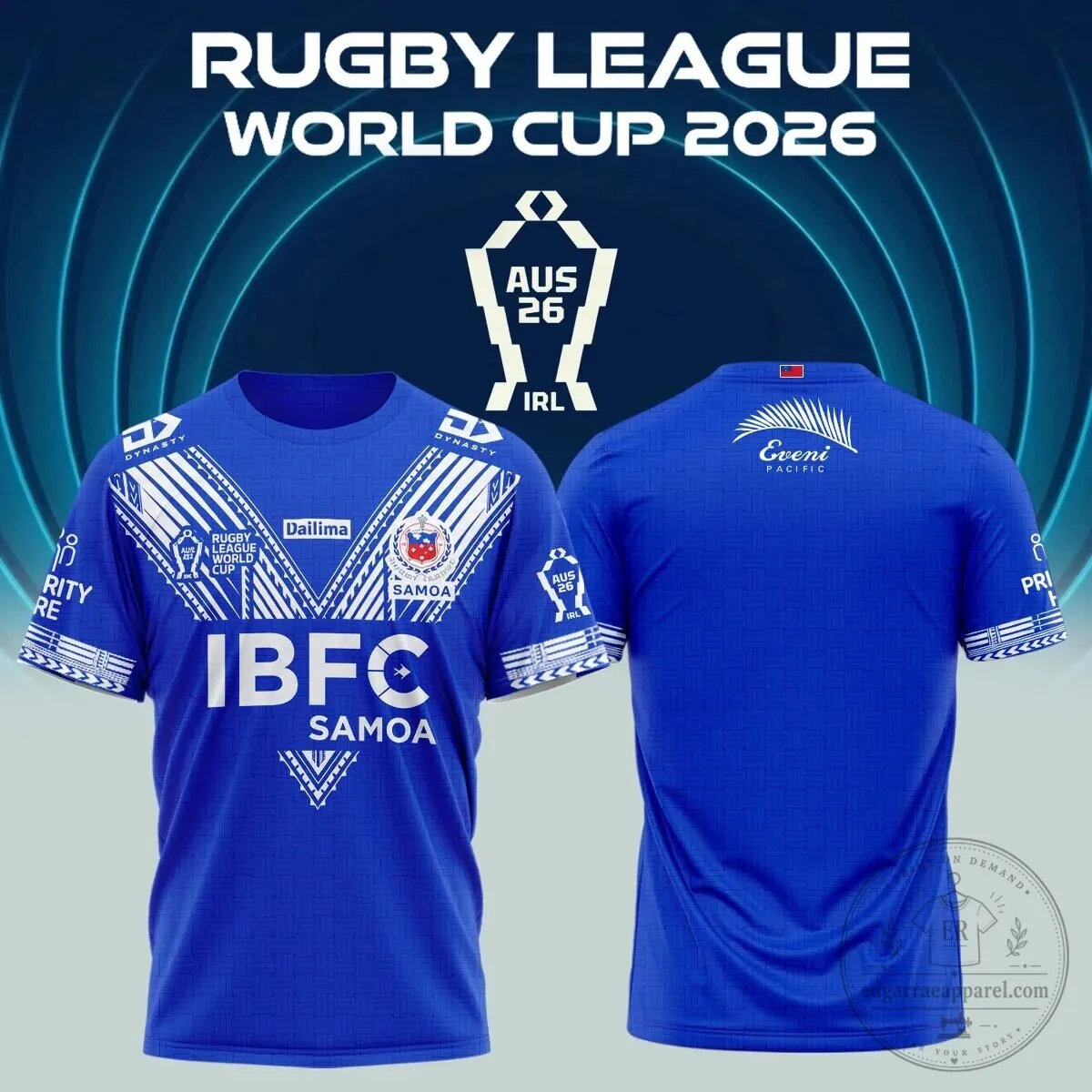 Toa Samoa Rugby League World Cup 2026 Home Replica Jersey