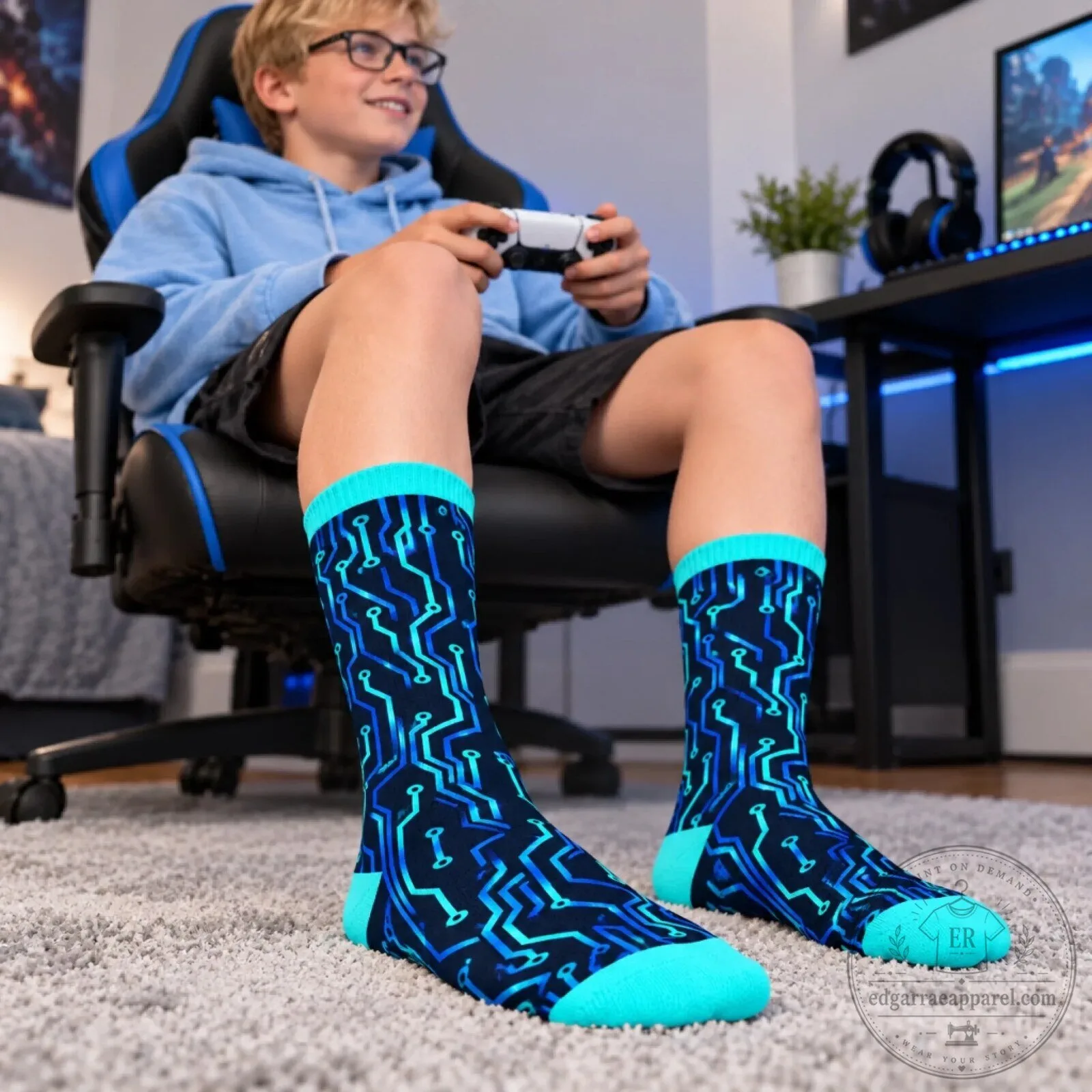 Personalized Gaming Boy Shhh I'm Gaming Custom Name Socks 9 Personalized Gaming Boy Shhh I