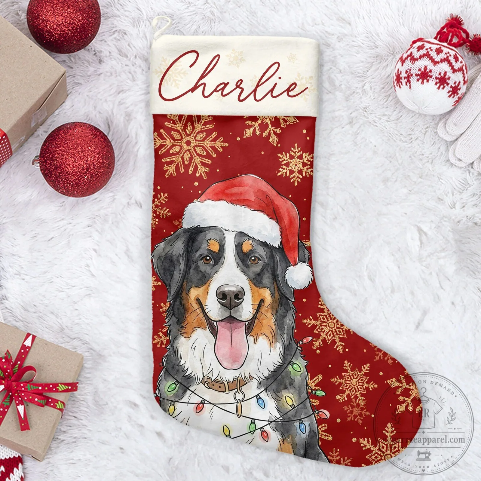 Personalized Pet Portrait Christmas Stocking Custom Dog Cat Photo Gift 10 Personalized Pet Portrait Christmas Stocking Custom Dog Cat Photo Gift