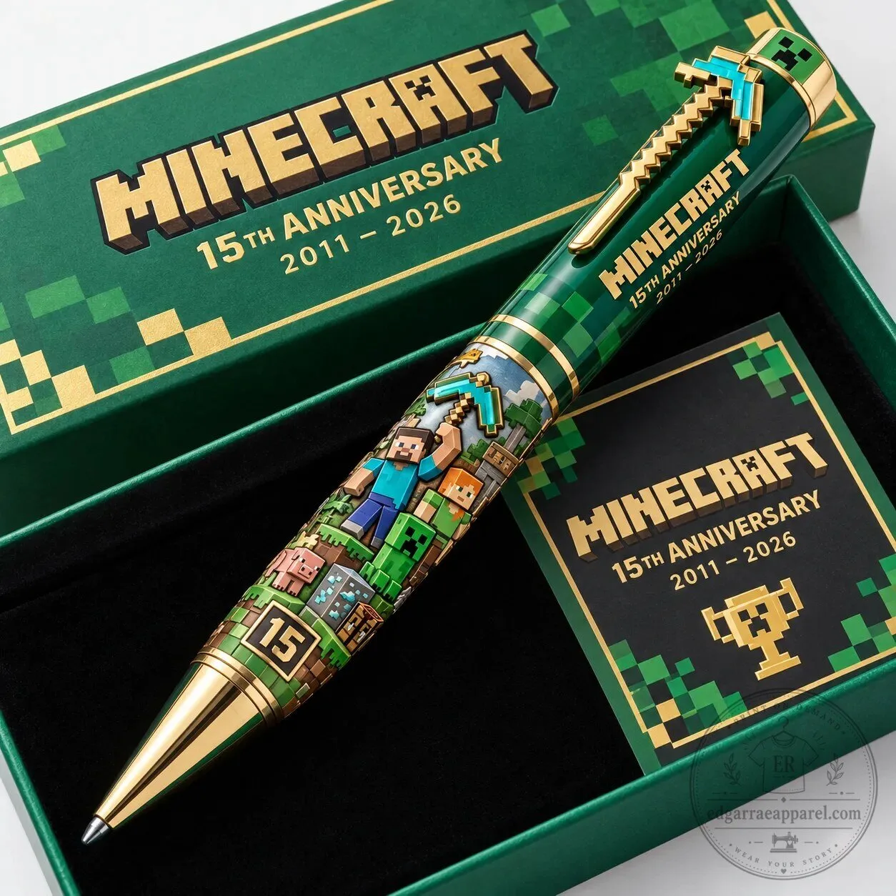 Minecraft 15th Anniversary Collectible Pen Gift Set