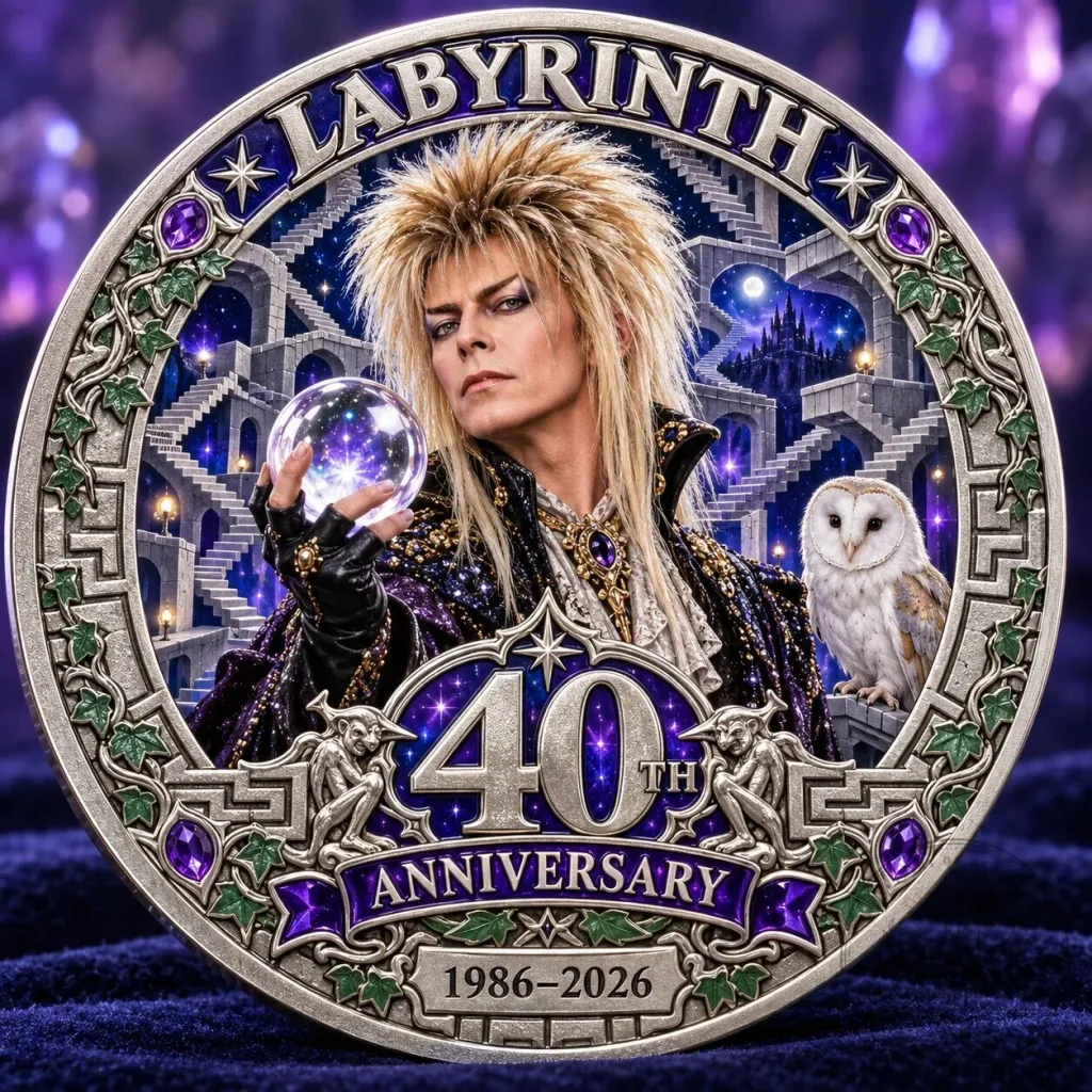 Labyrinth Jareth the Goblin King 40th Anniversary Fantasy Challenge Coin Labyrinth Jareth the Goblin King 40th Anniversary Fantasy Challenge Coin