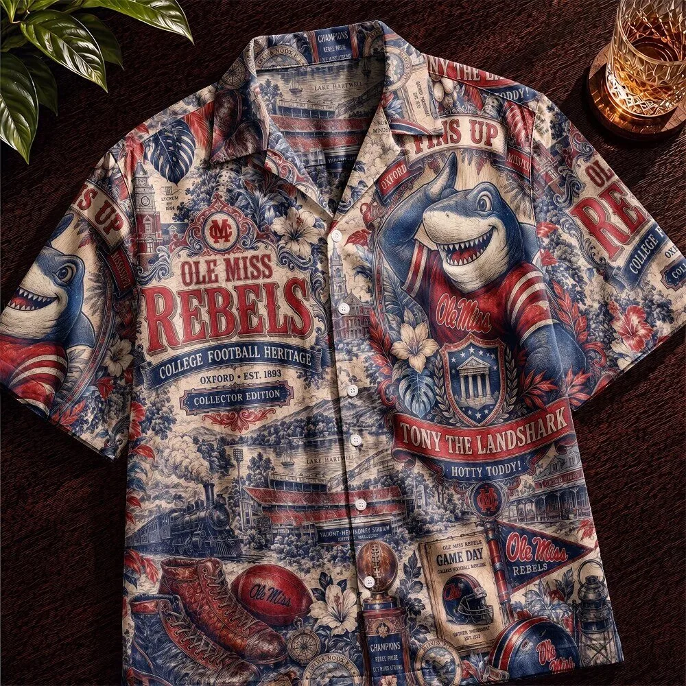 Ole Miss Rebels Football College Heritage Hawaiian Shirt 7 Ole Miss Rebels Football College Heritage Hawaiian Shirt