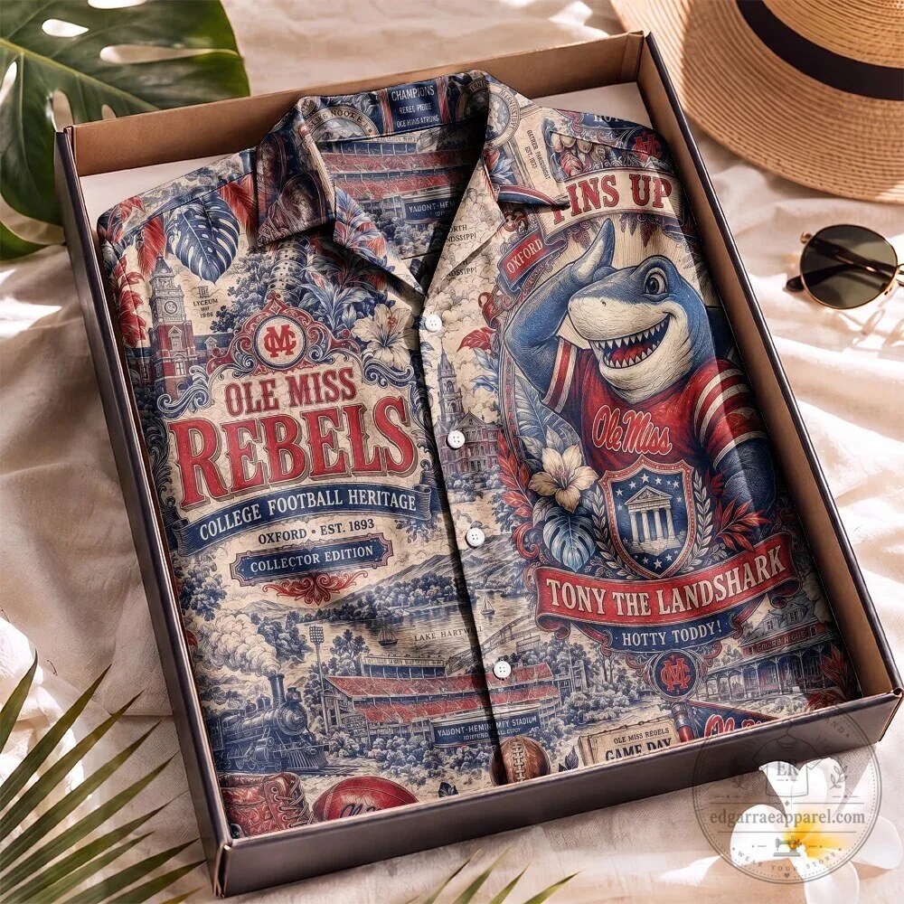 Ole Miss Rebels Football College Heritage Hawaiian Shirt 8 Ole Miss Rebels Football College Heritage Hawaiian Shirt