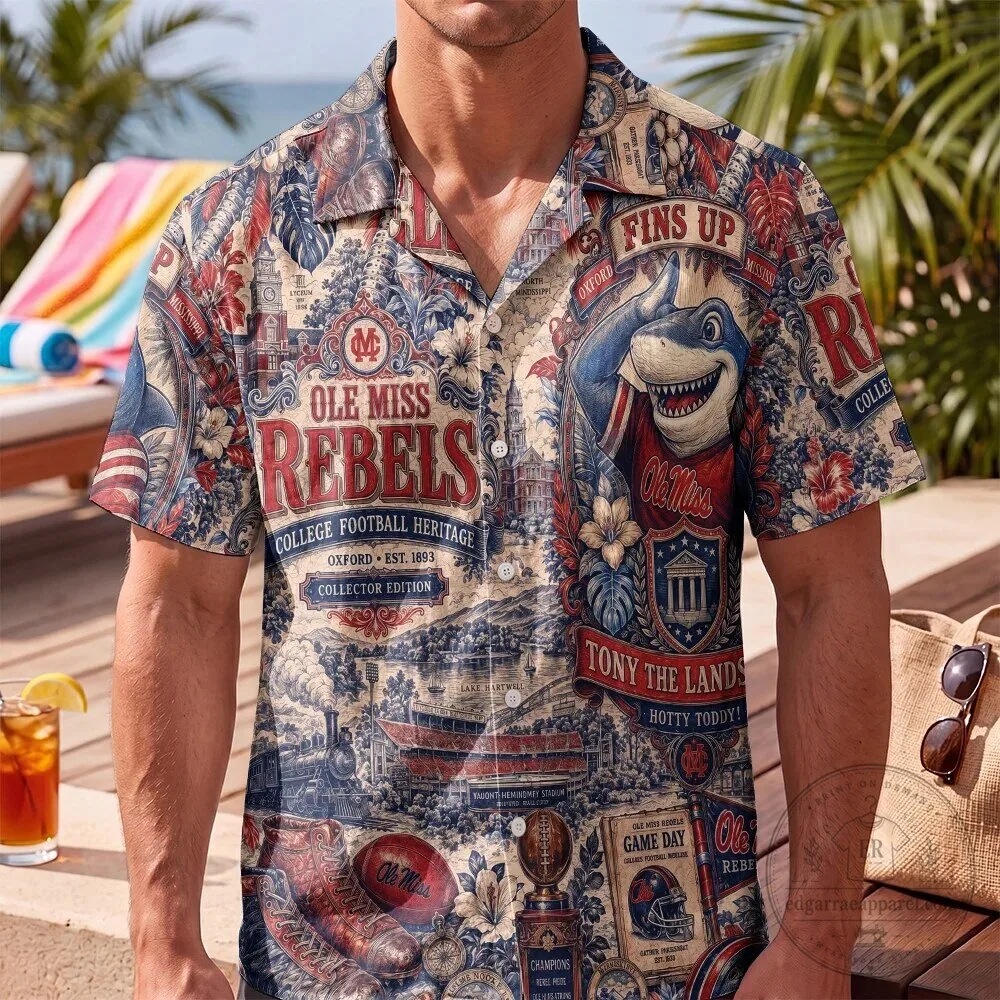 Ole Miss Rebels Football College Heritage Hawaiian Shirt 9 Ole Miss Rebels Football College Heritage Hawaiian Shirt