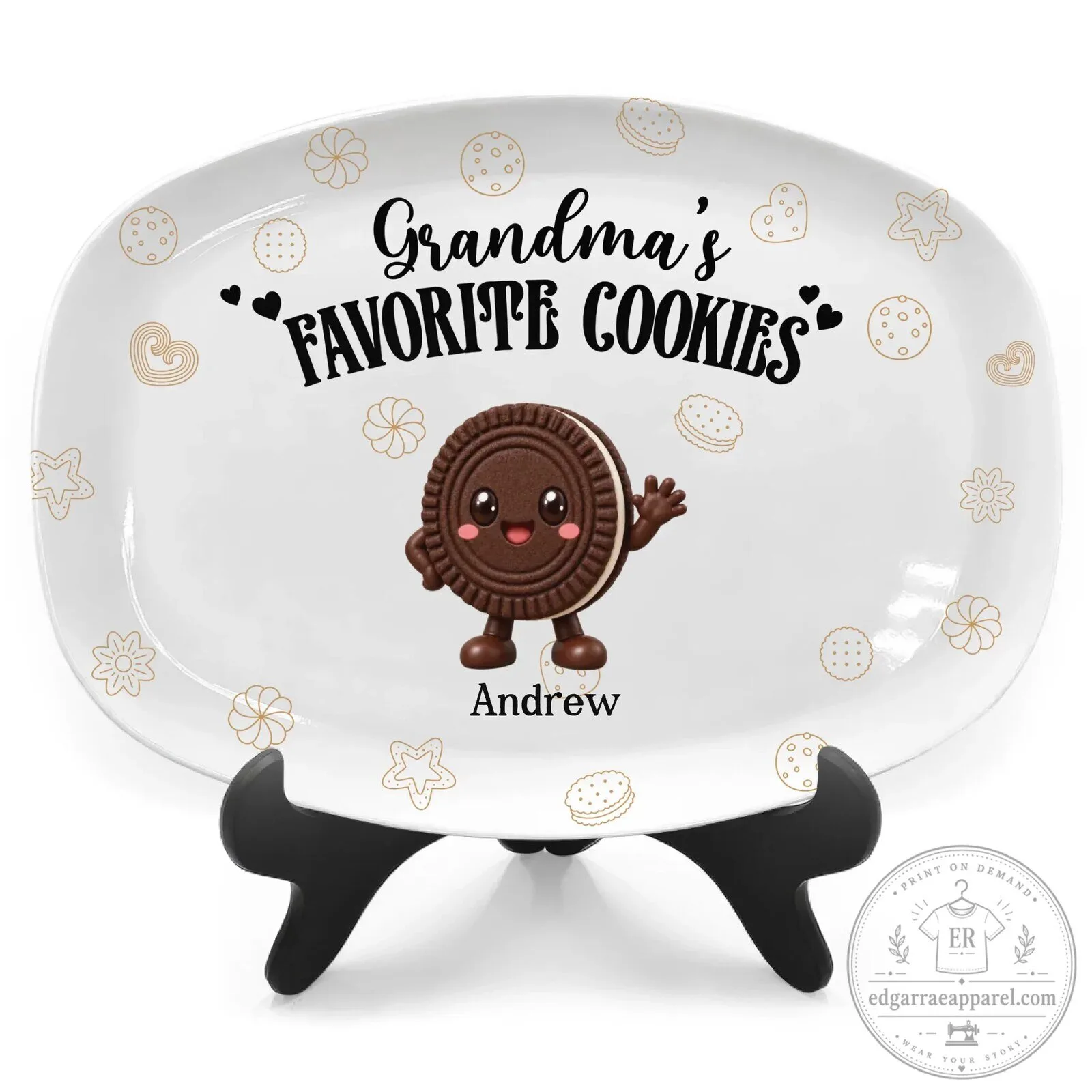 Grandma's Favorite Cookies Personalized Serving Platter for Family Gatherings 11 Grandma