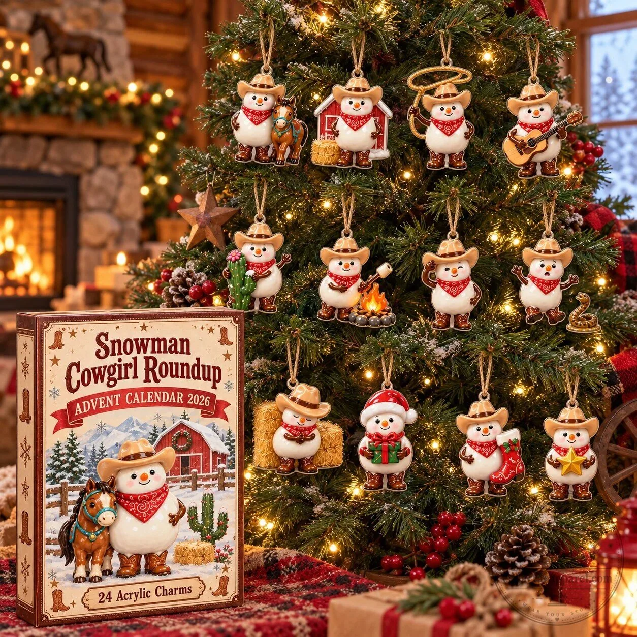 Snowman Cowgirl Roundup Advent Calendar 2026 with 24 Acrylic Charms Blind Box 2D 7 Snowman Cowgirl Roundup Advent Calendar 2026 with 24 Acrylic Charms Blind Box 2D