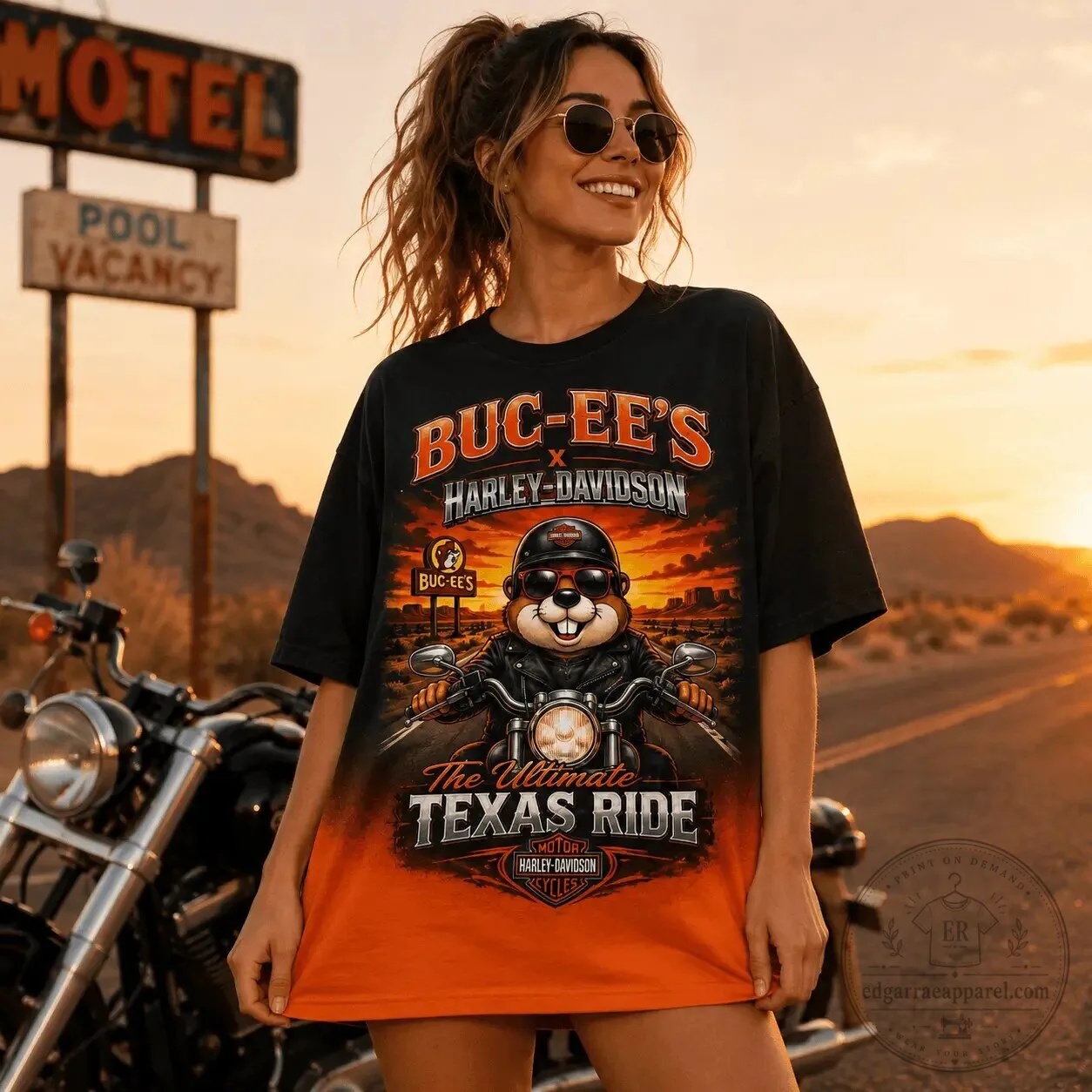 Buc-ee's Harley-Davidson The Ultimate Texas Ride Biker T-Shirt 10 Buc-ee