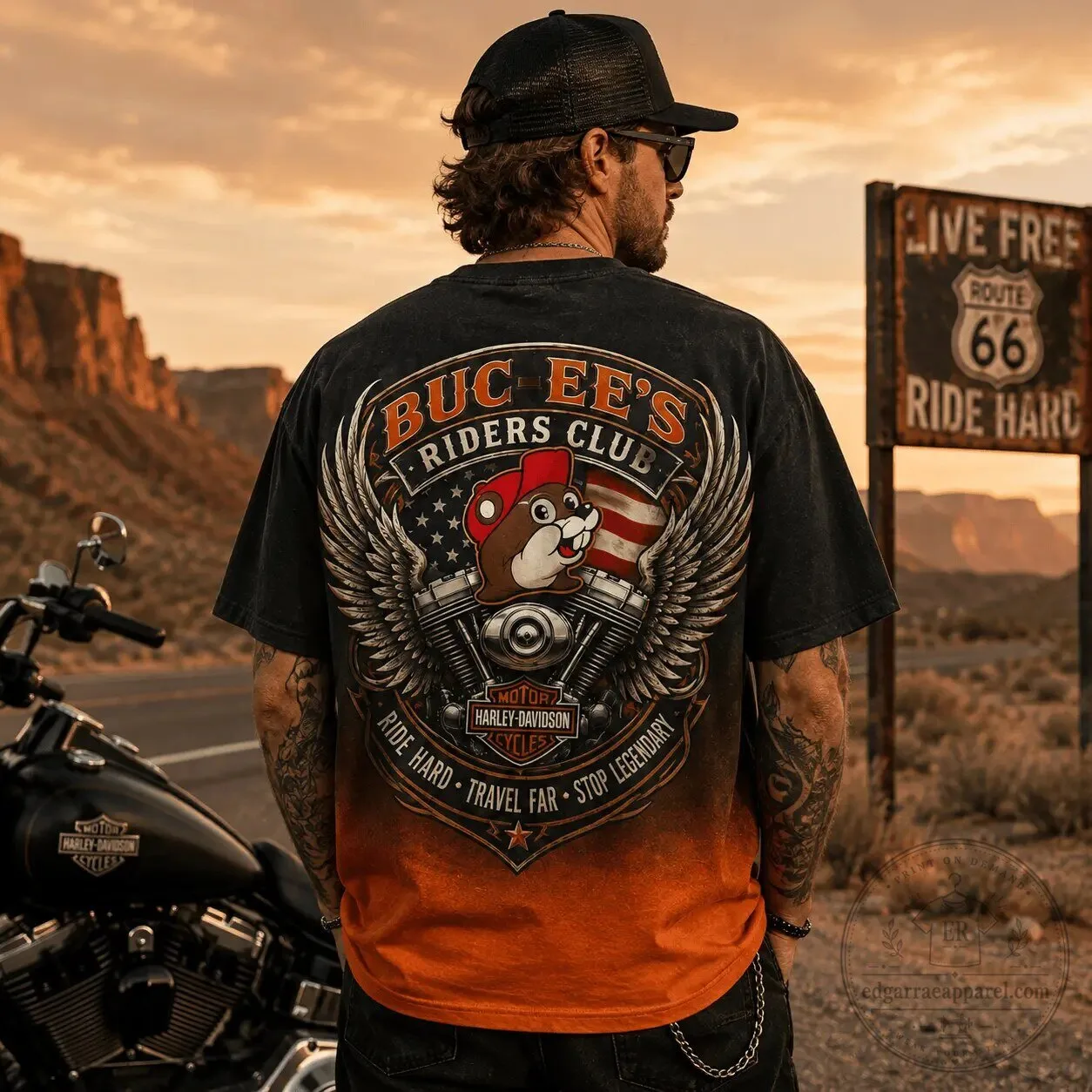 Buc-ee's Harley-Davidson The Ultimate Texas Ride Biker T-Shirt 11 Buc-ee